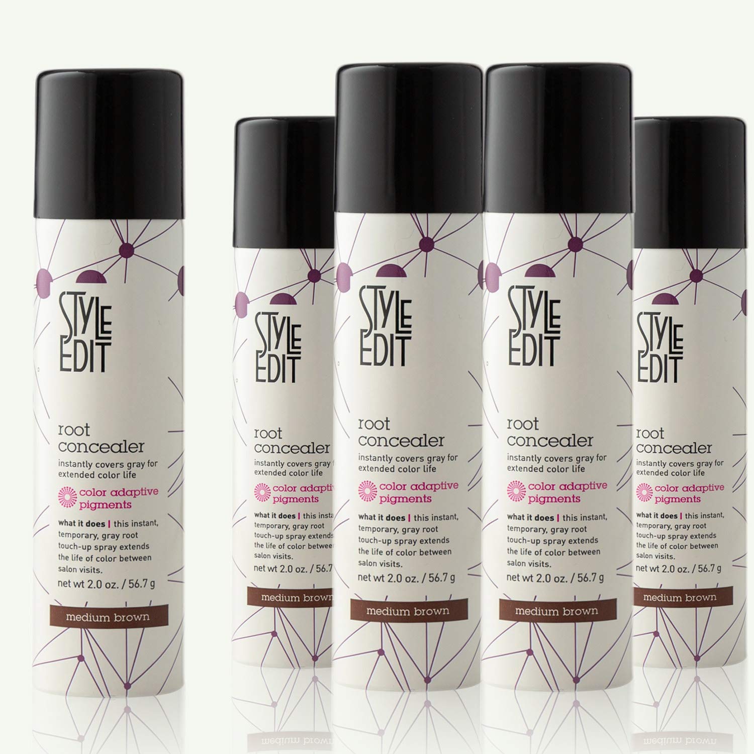 Spray Corrector Root Style Edit Marrón Medio 5 Piezas - Venta Internacional