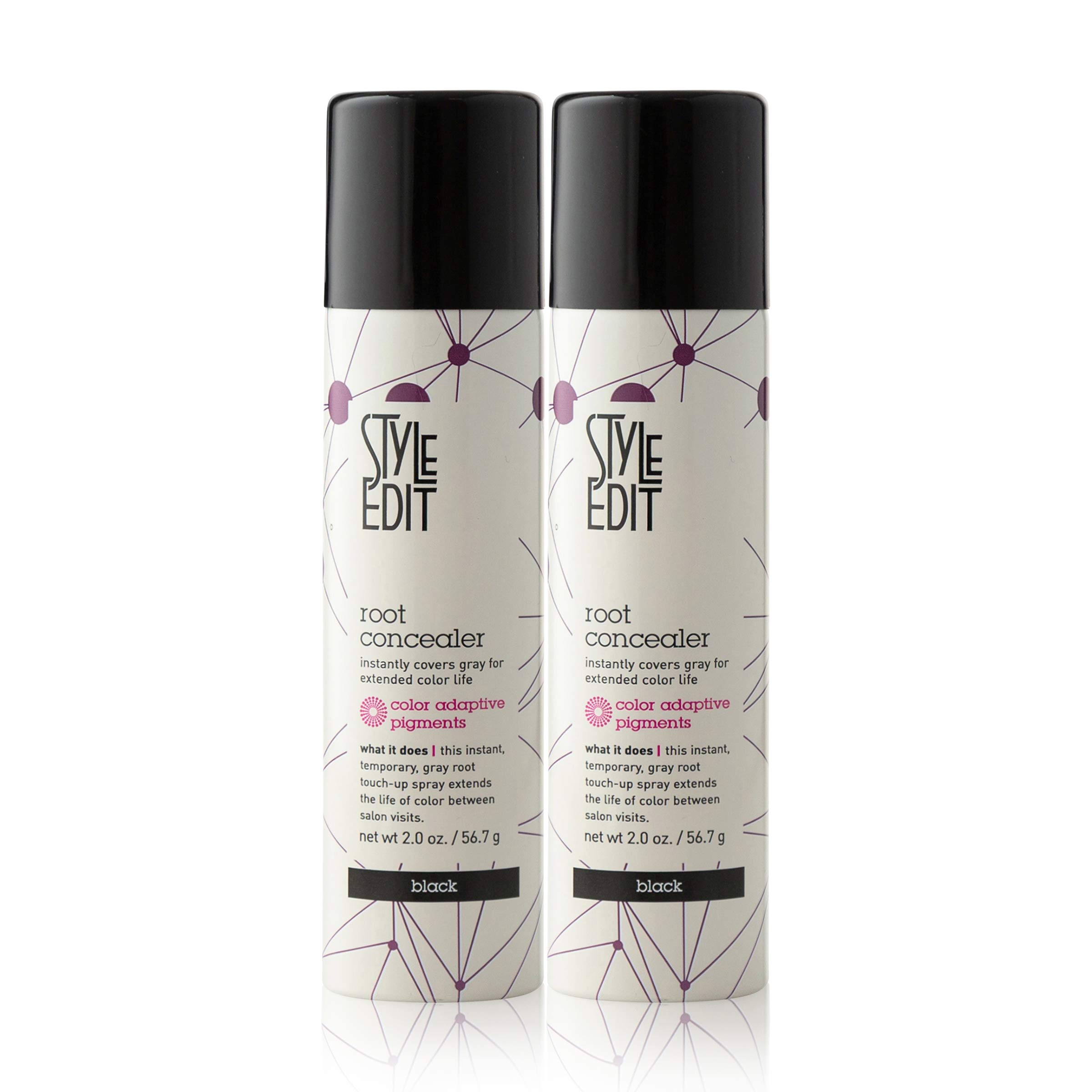 Spray Corrector de Raíces Style Edit Negro 60 ml paquete de 2 - Venta Internacional