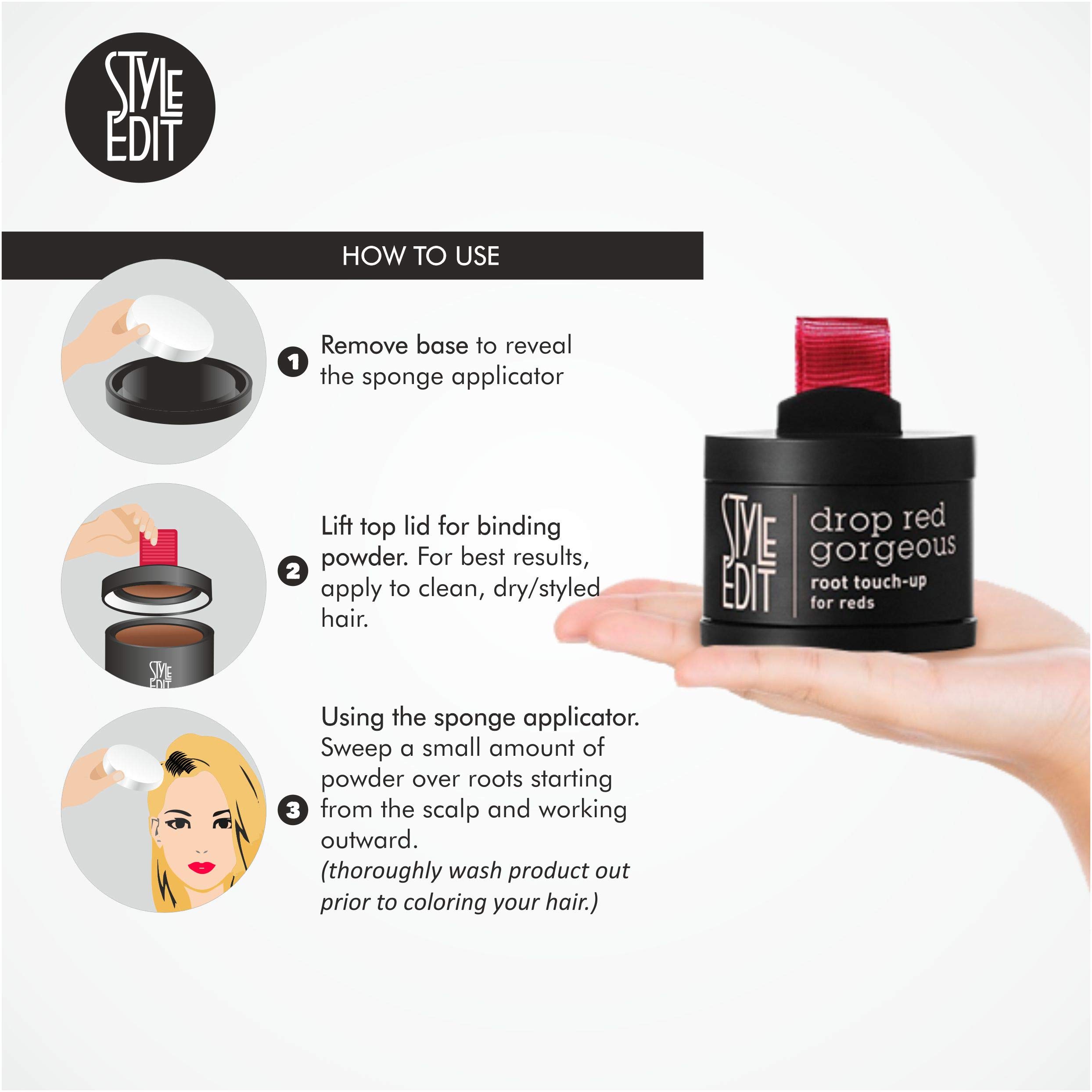 Foto 3 pulgar | Root Touch Up Powder Style Edit para Cabello Rojo Medio Bote de 3,7 Ml - Venta Internacional