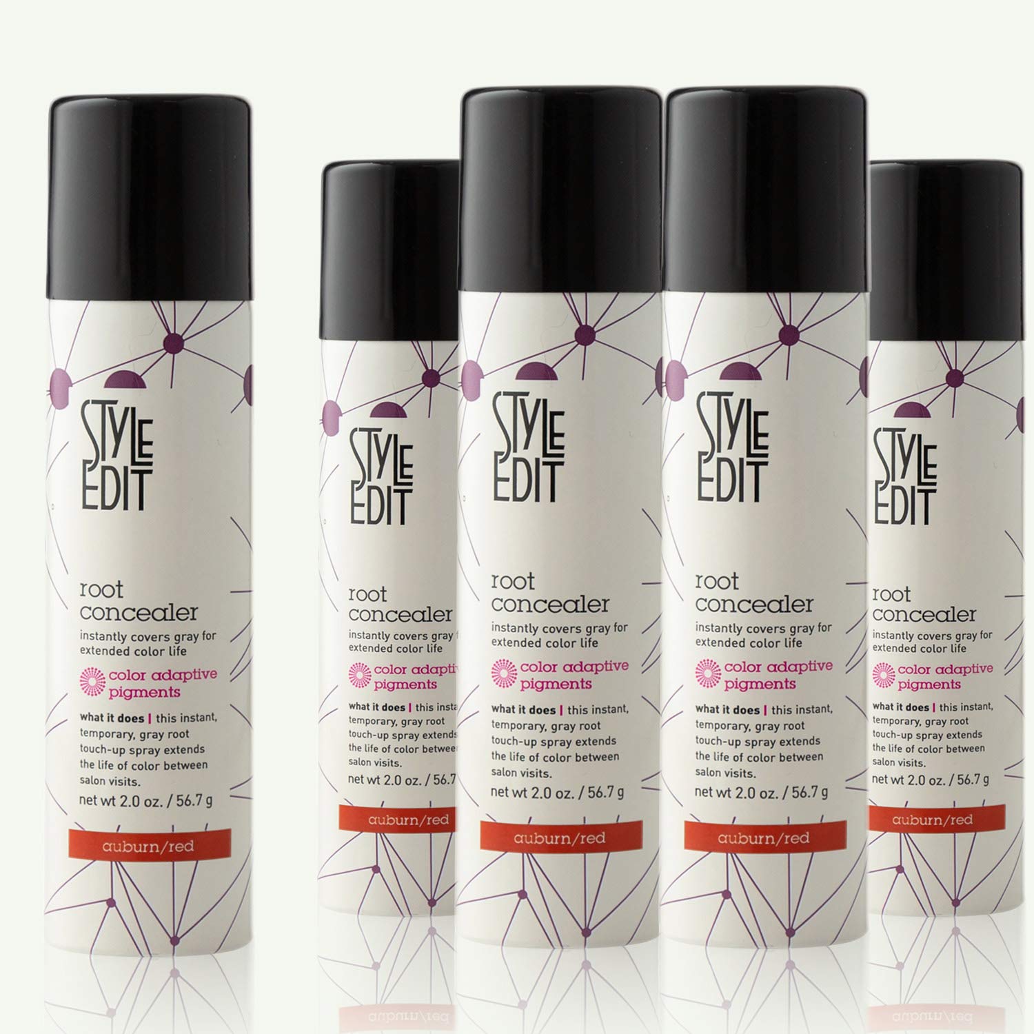 Foto 2 pulgar | Root Concealer Touch Up Spray Style Edit color Castaño/rojo 60 Ml X 5 - Venta Internacional