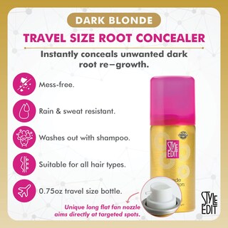 Foto 2 | Spray Retoque de Raíces para Cabello Rubio Oscuro Style Edit 22 ml - Venta Internacional