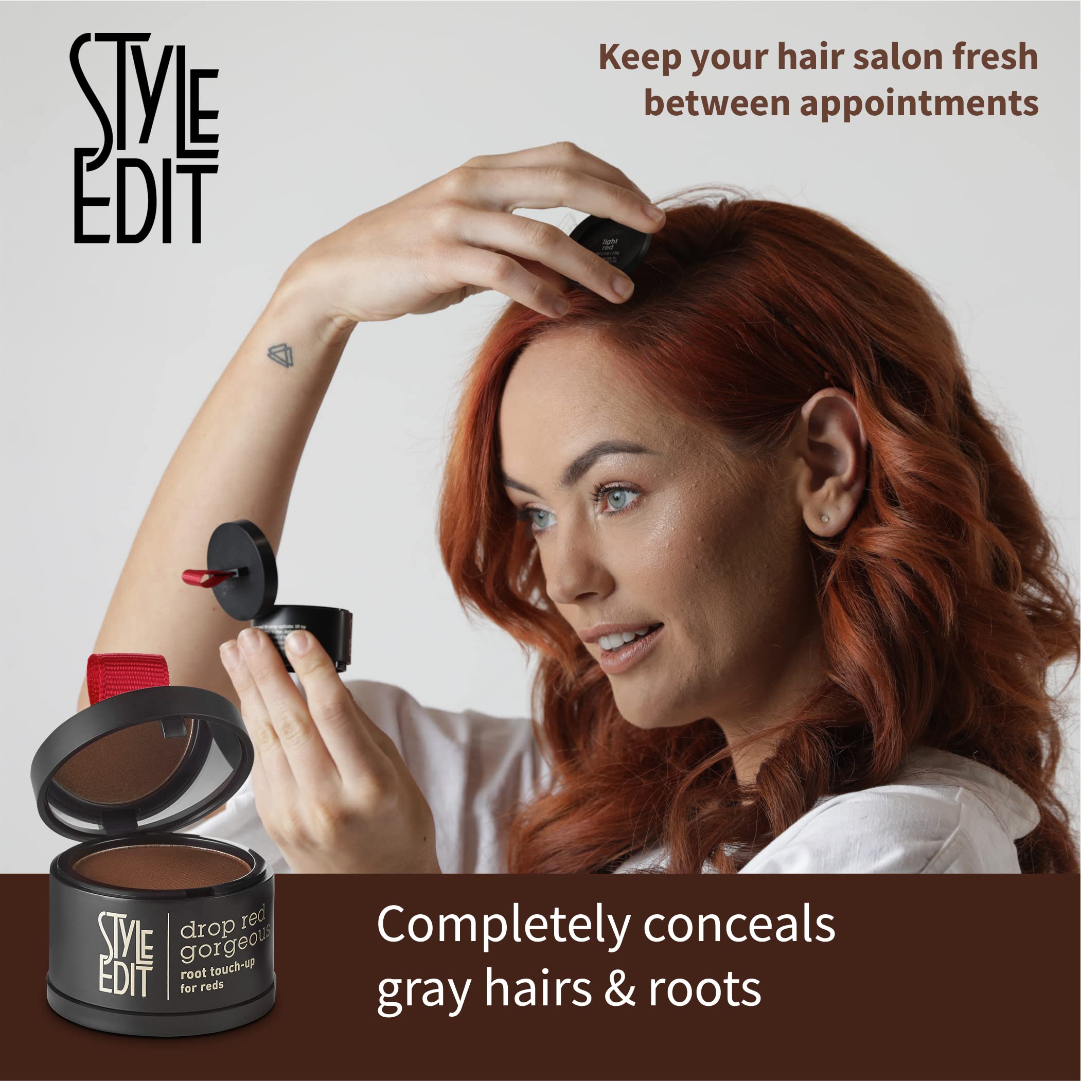 Foto 3 | Retoque de Raíz en Polvo Style Edit Red para Cabello Rojo Oscuro - Venta Internacional