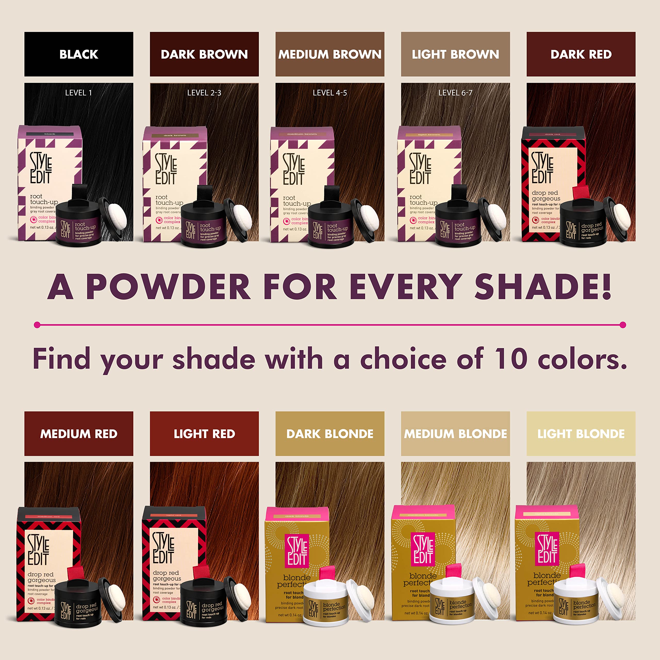Foto 5 pulgar | Root Touch Up Powder Style Edit Para Cabello Negro - Venta Internacional