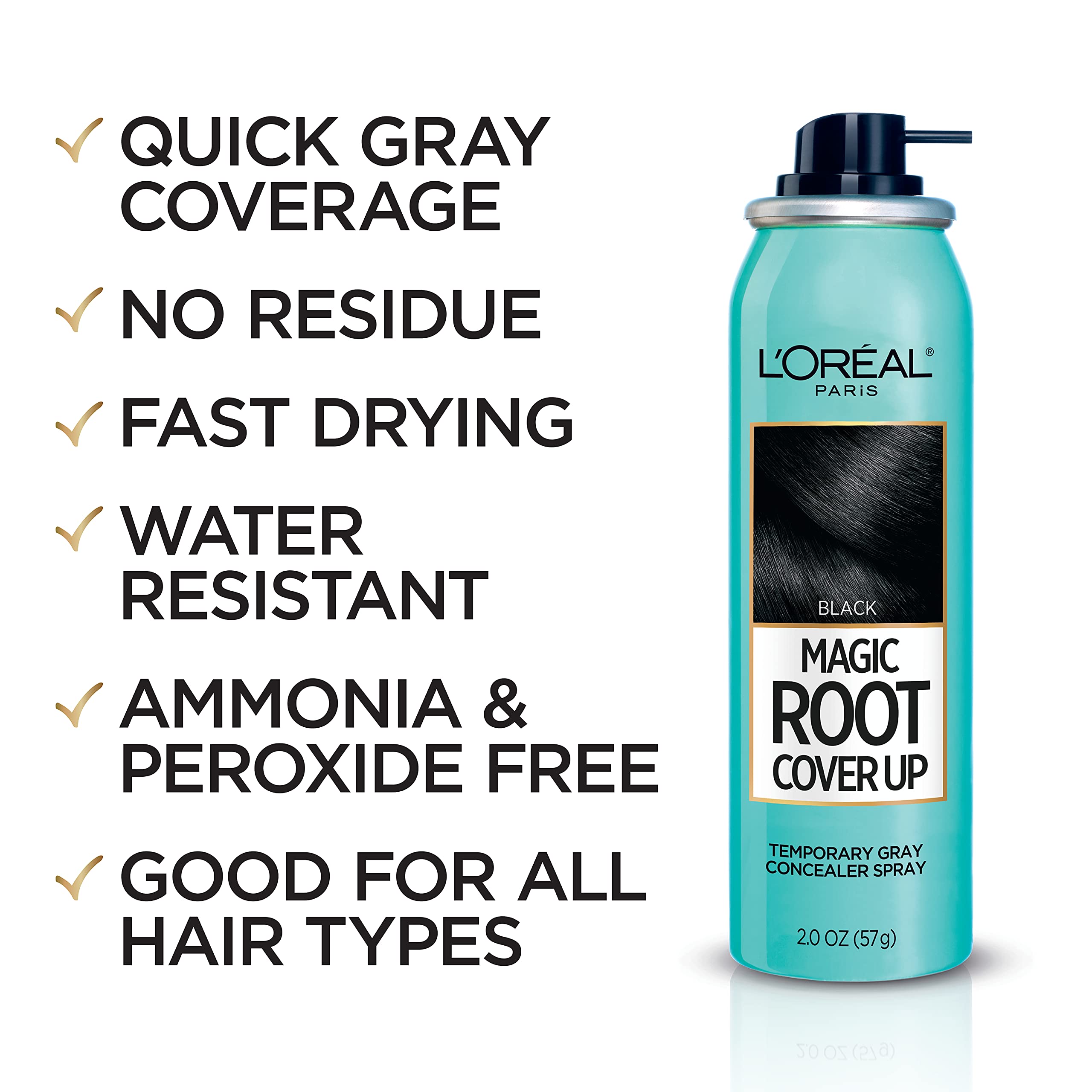 Foto 3 pulgar | Tinte para El Cabello L'oreal Paris Root Cover Up Negro 60 ml 2 Piezas - Venta Internacional