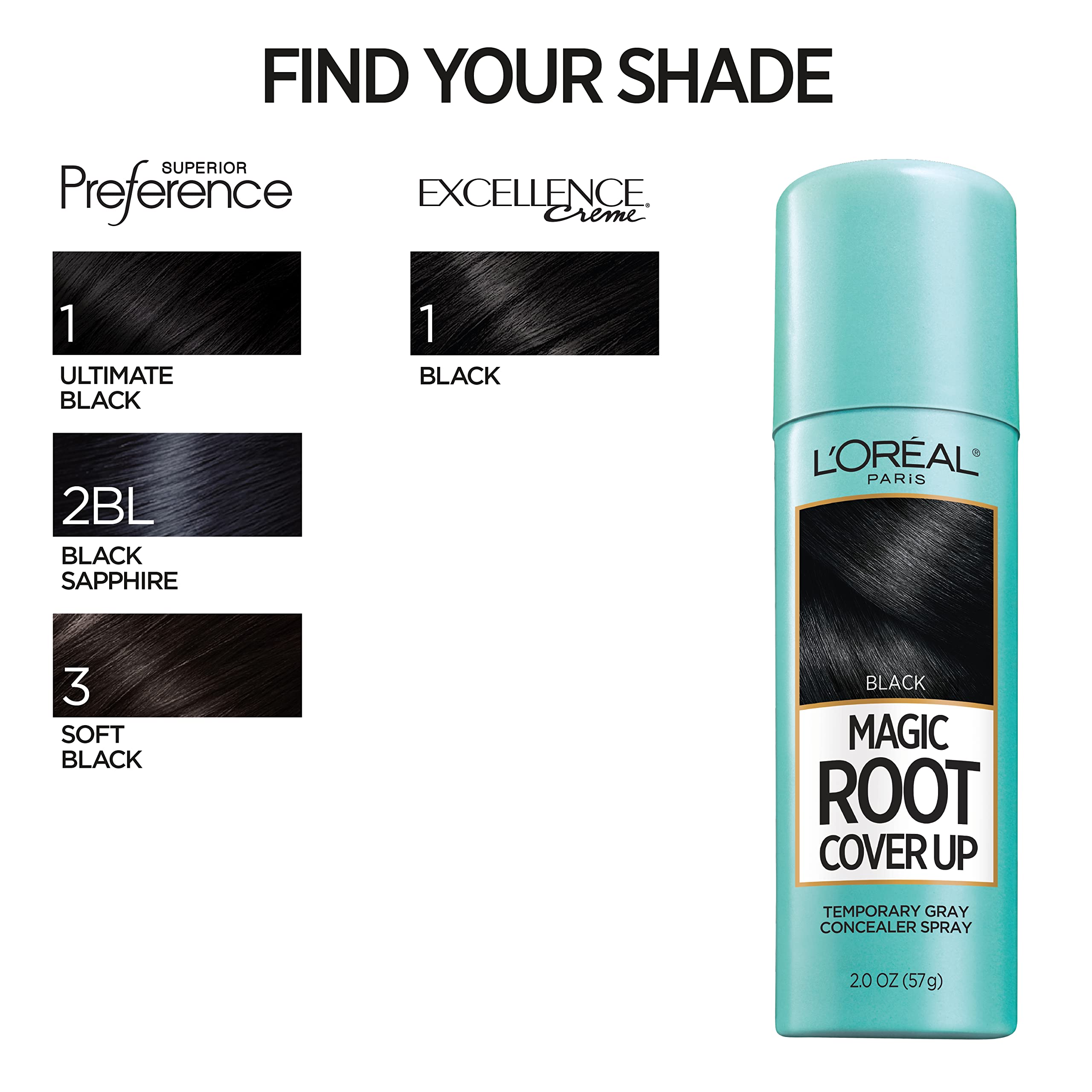 Foto 5 pulgar | Tinte para El Cabello L'oreal Paris Root Cover Up Negro 60 ml 2 Piezas - Venta Internacional