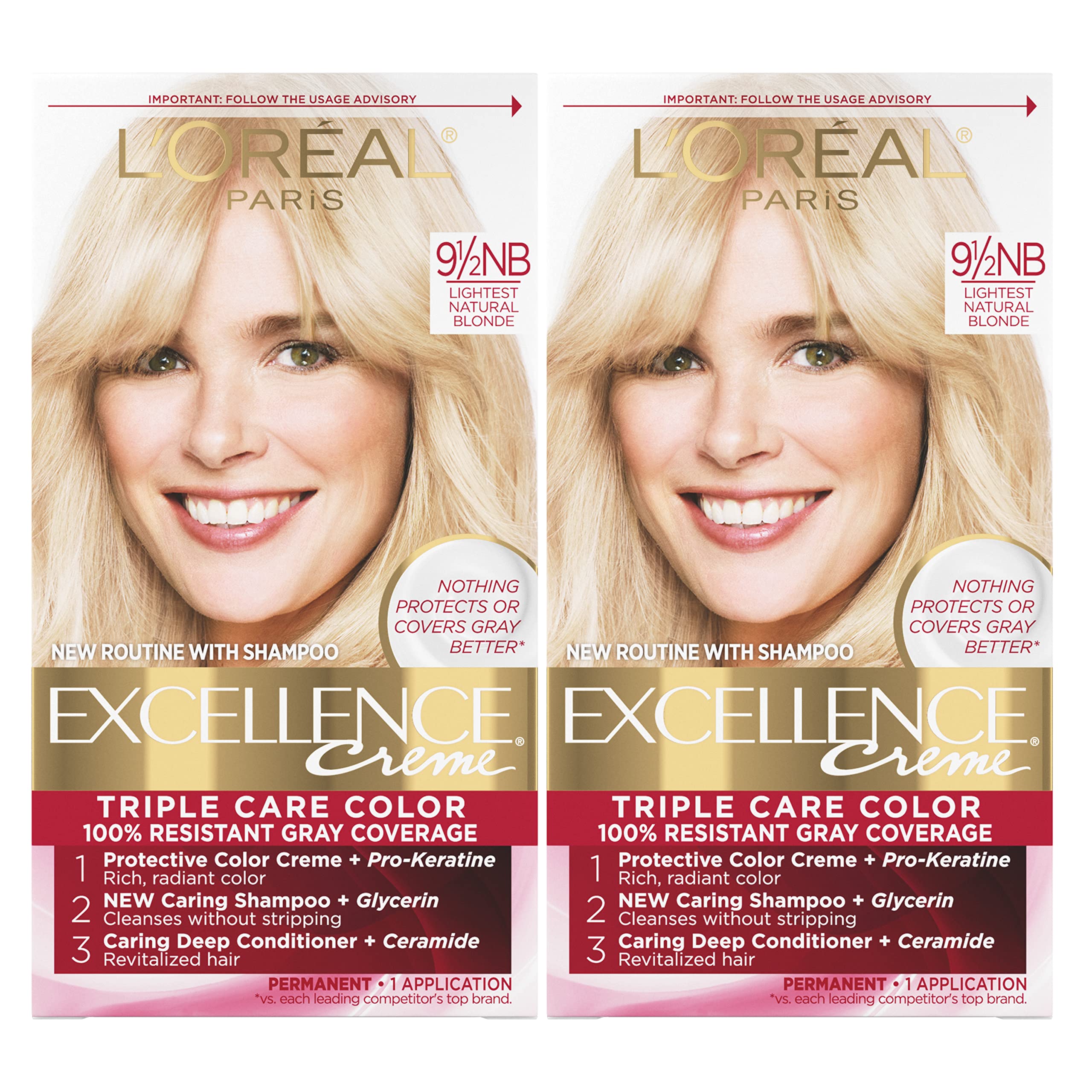 Color de Cabello L'oreal Paris Excellence Creme 9.5nb Rubio más Claro - Venta Internacional