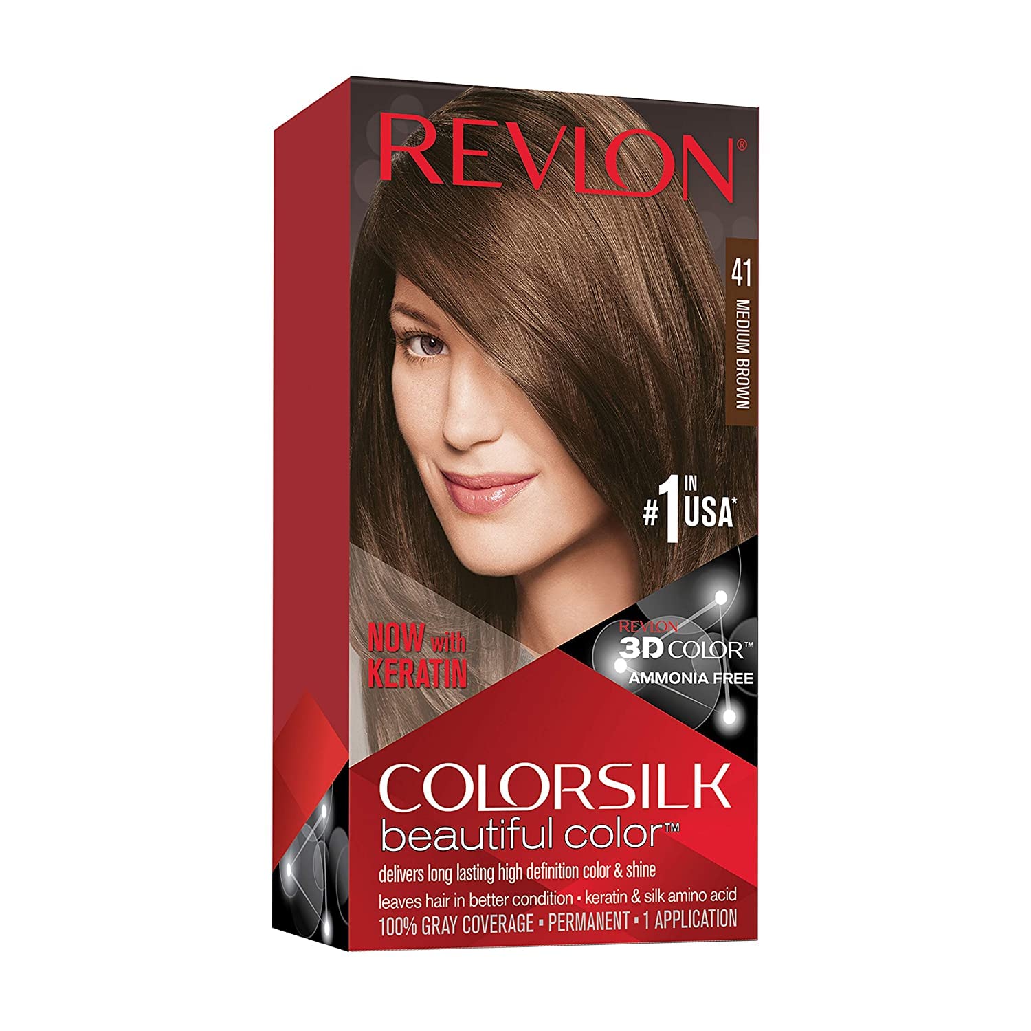 Foto 2 pulgar | Tinte de Pelo Cabello Colorsilk Beautiful Color 41 Marrón Medio - Venta Internacional