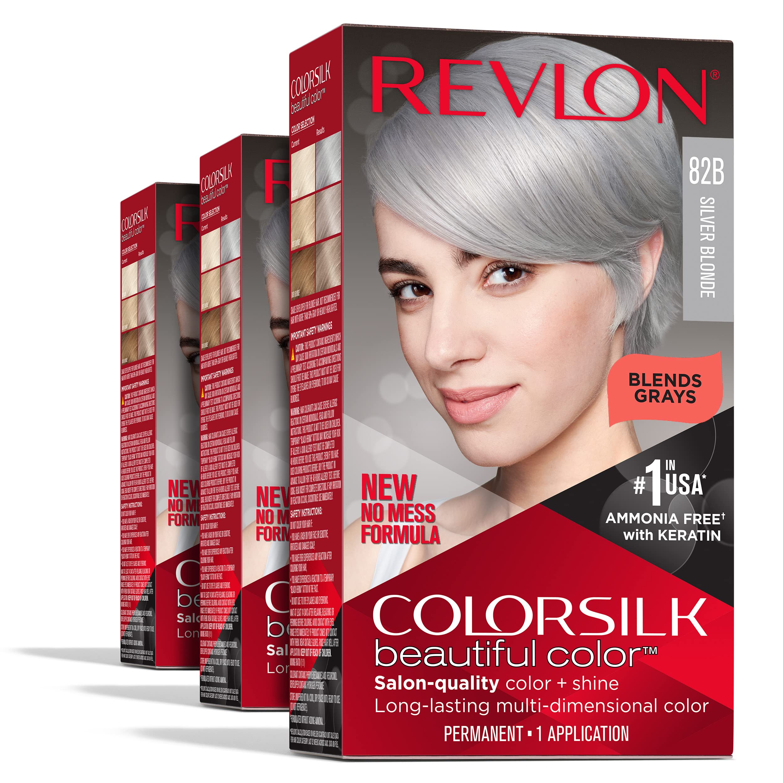 Foto 2 pulgar | Tinte Para El Cabello Revlon Colorsilk Permanent Blonde 100% Gris Cover - Venta Internacional.