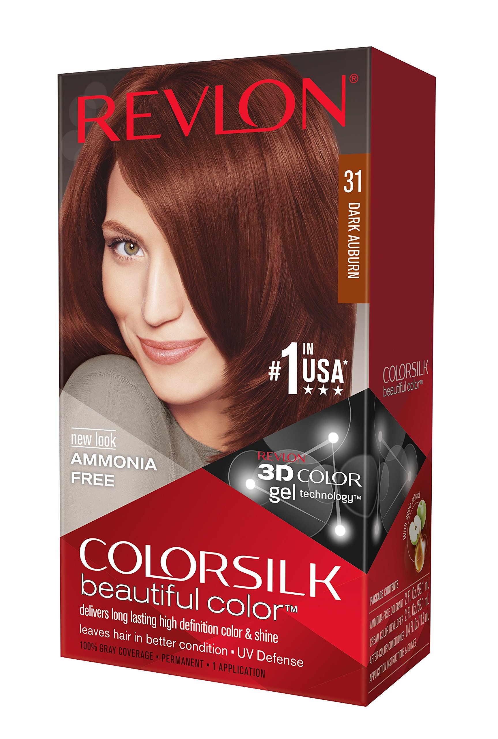 Tinte de Cabello Revlon Colorsilk Beautiful Sin Amoniaco 31 Castaño Oscuro - Venta Internacional