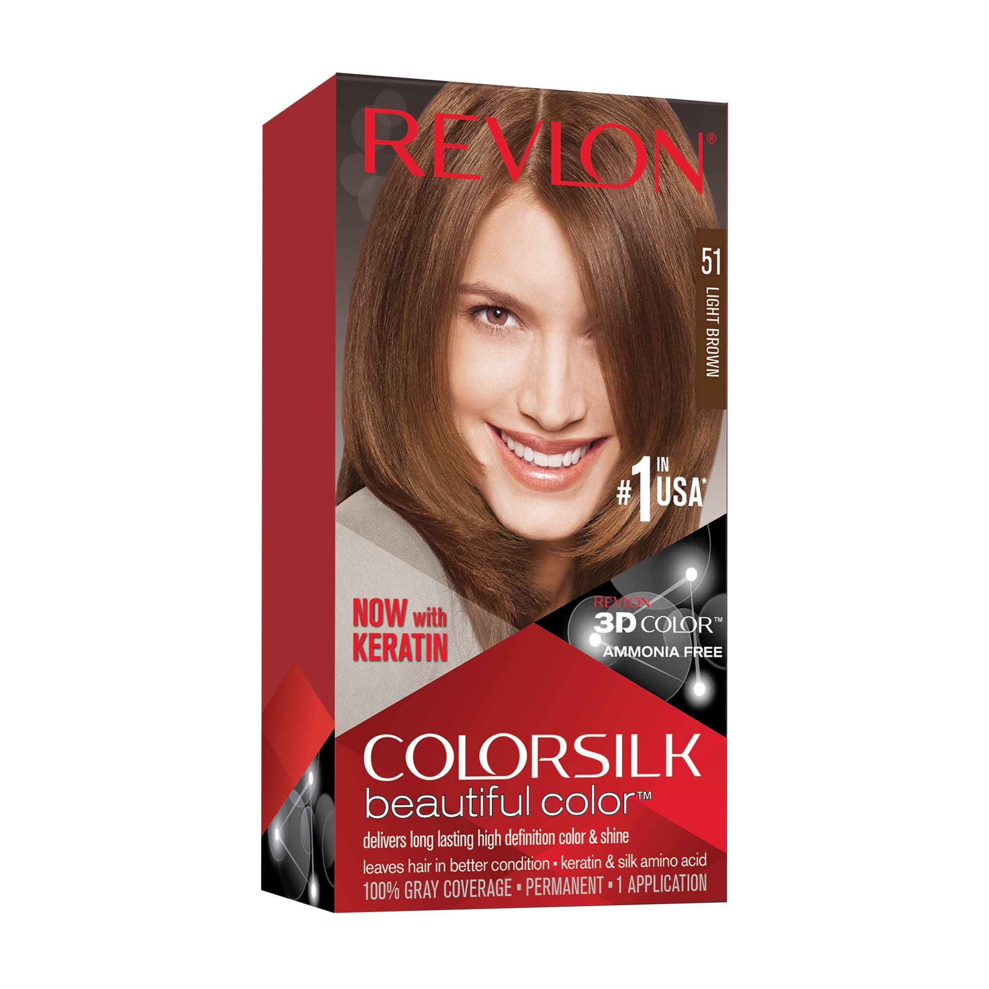 Tinte Permanente Revlon Colorsilk 51 Marrón Claro - Venta Internacional