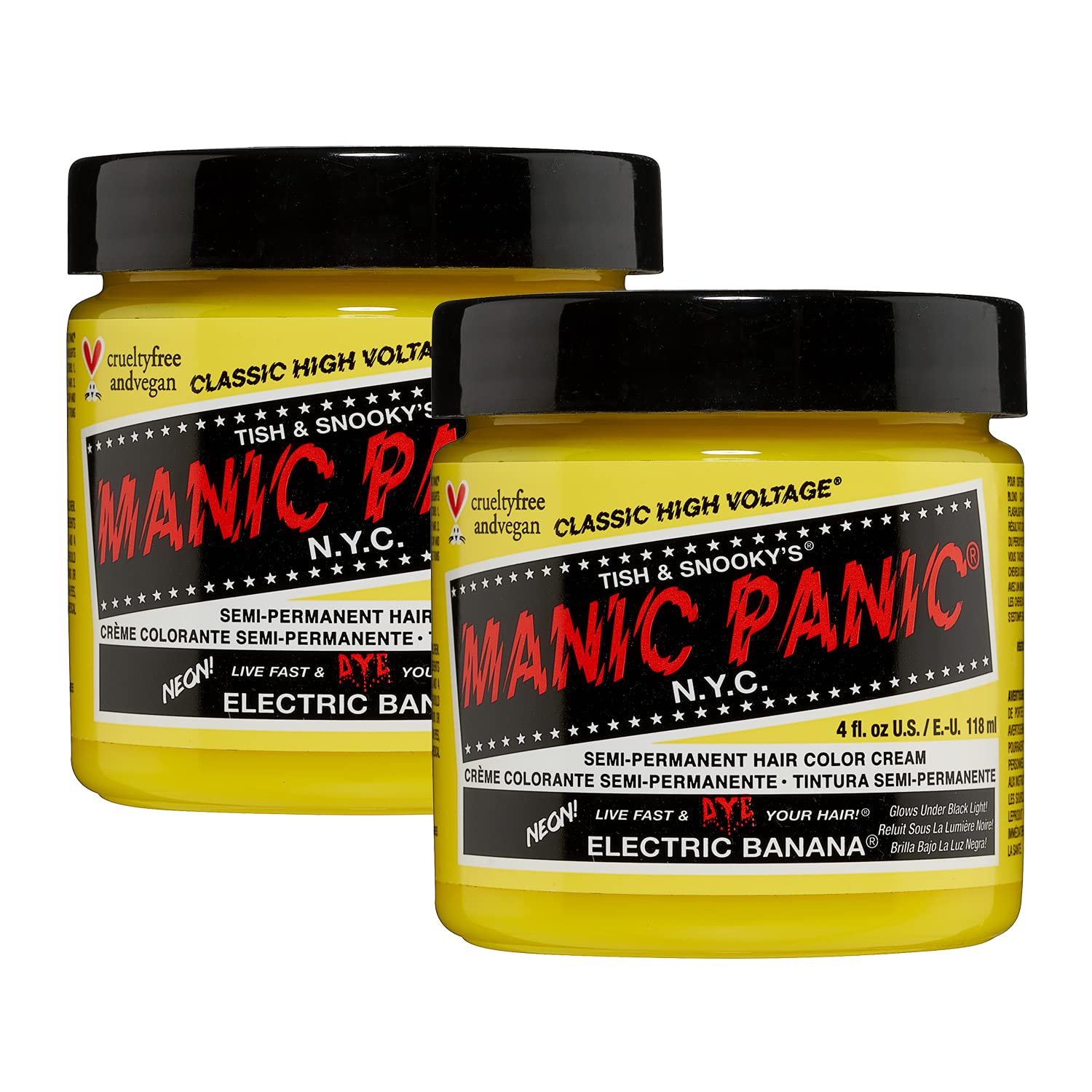 Tinte Para El Cabello Manic Panic Electric Banana Classic High Voltage - Venta Internacional.