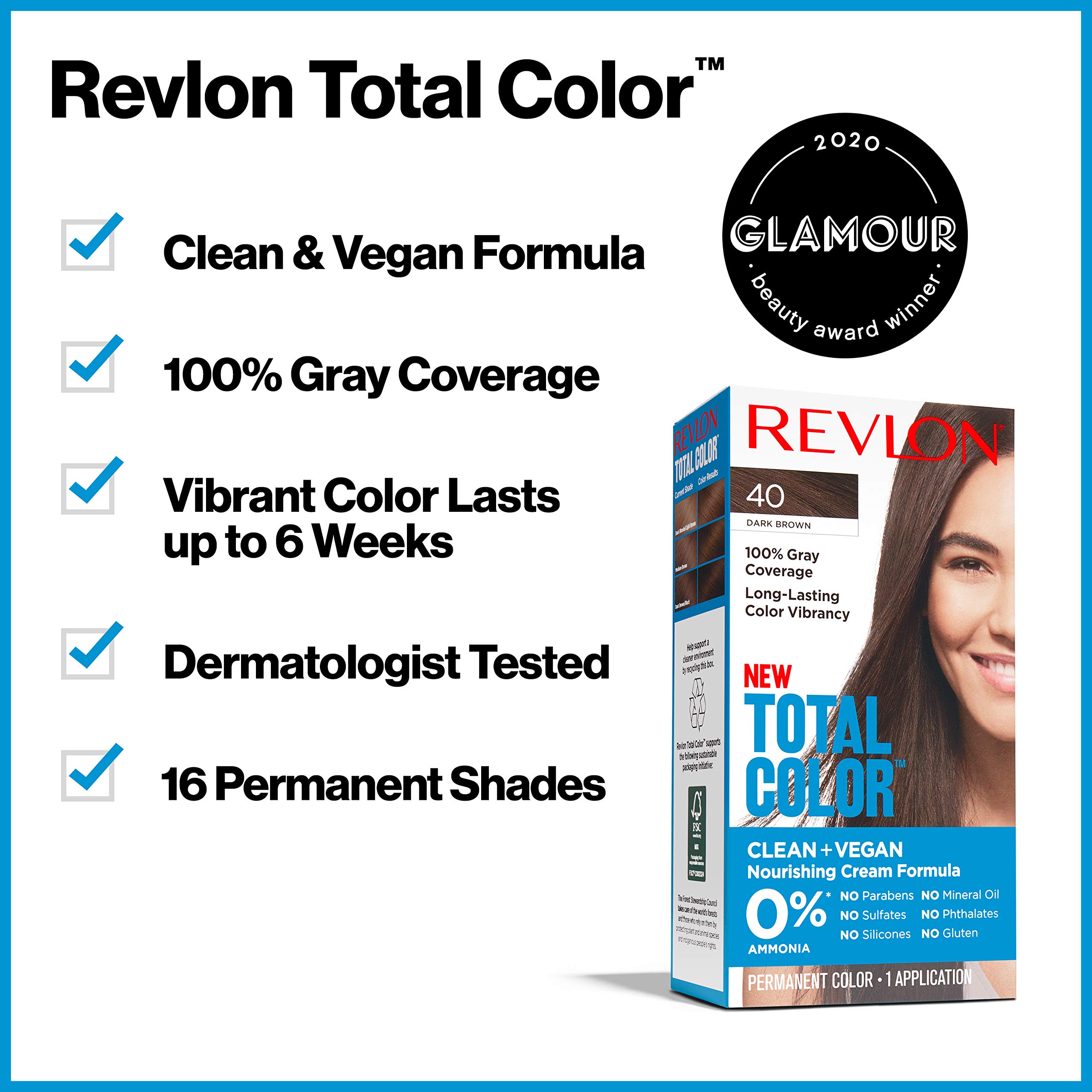 Foto 4 pulgar | Tinte Para El Cabello Revlon Total Color Permanent 50, Marrón Medio, 100 Ml - Venta Internacional.