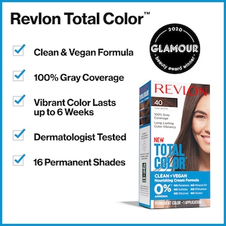 Foto 3 | Tinte Para El Cabello Revlon Total Color Permanent 50, Marrón Medio, 100 Ml - Venta Internacional.