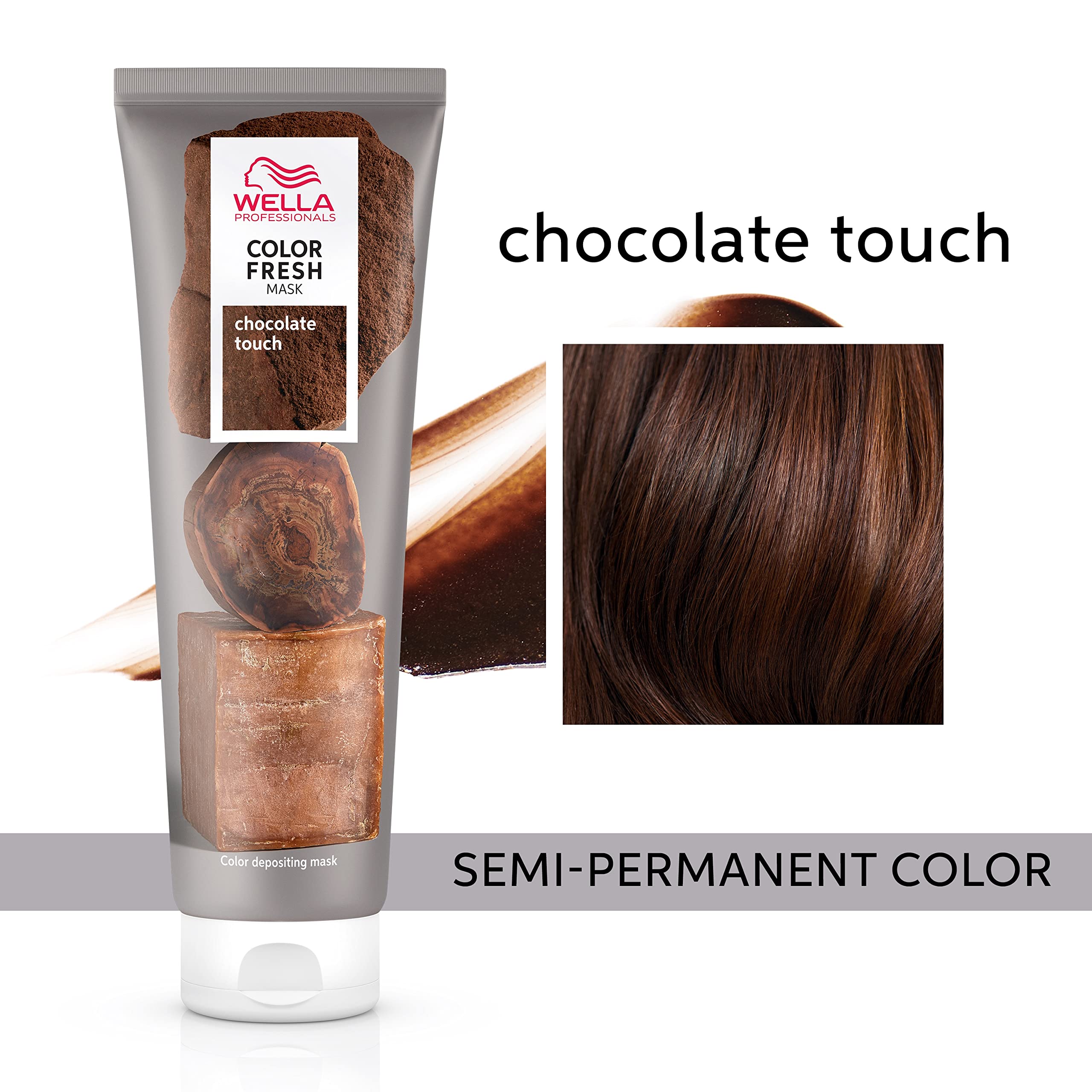 Foto 3 pulgar | Tratamiento Capilar Wella Color Fresh Mask Chocolate Touch 150 Ml - Venta Internacional.