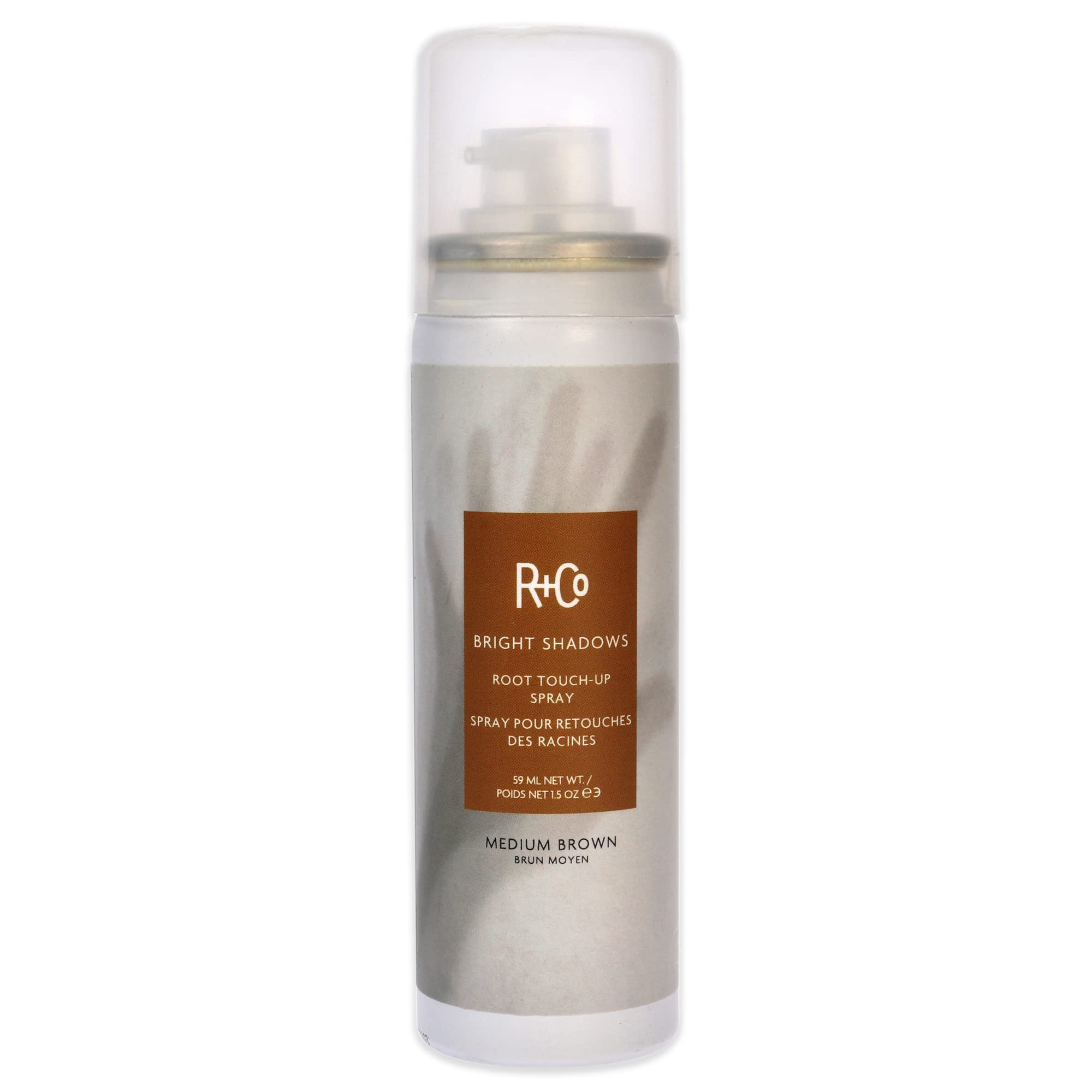 Spray De Retoque De Raíces R+co Bright Shadows, Marrón Medio, 59 Ml - Venta Internacional.