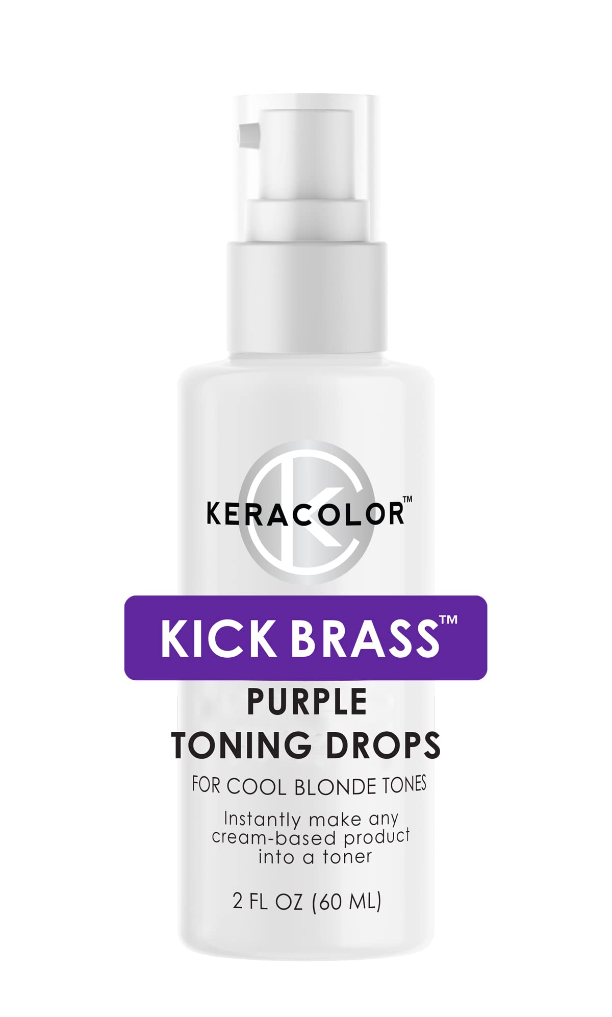 Gotas Tonificantes Purpúreas Concentradas Keracolor 60 Ml Para Cabello Rubio - Venta Internacional.