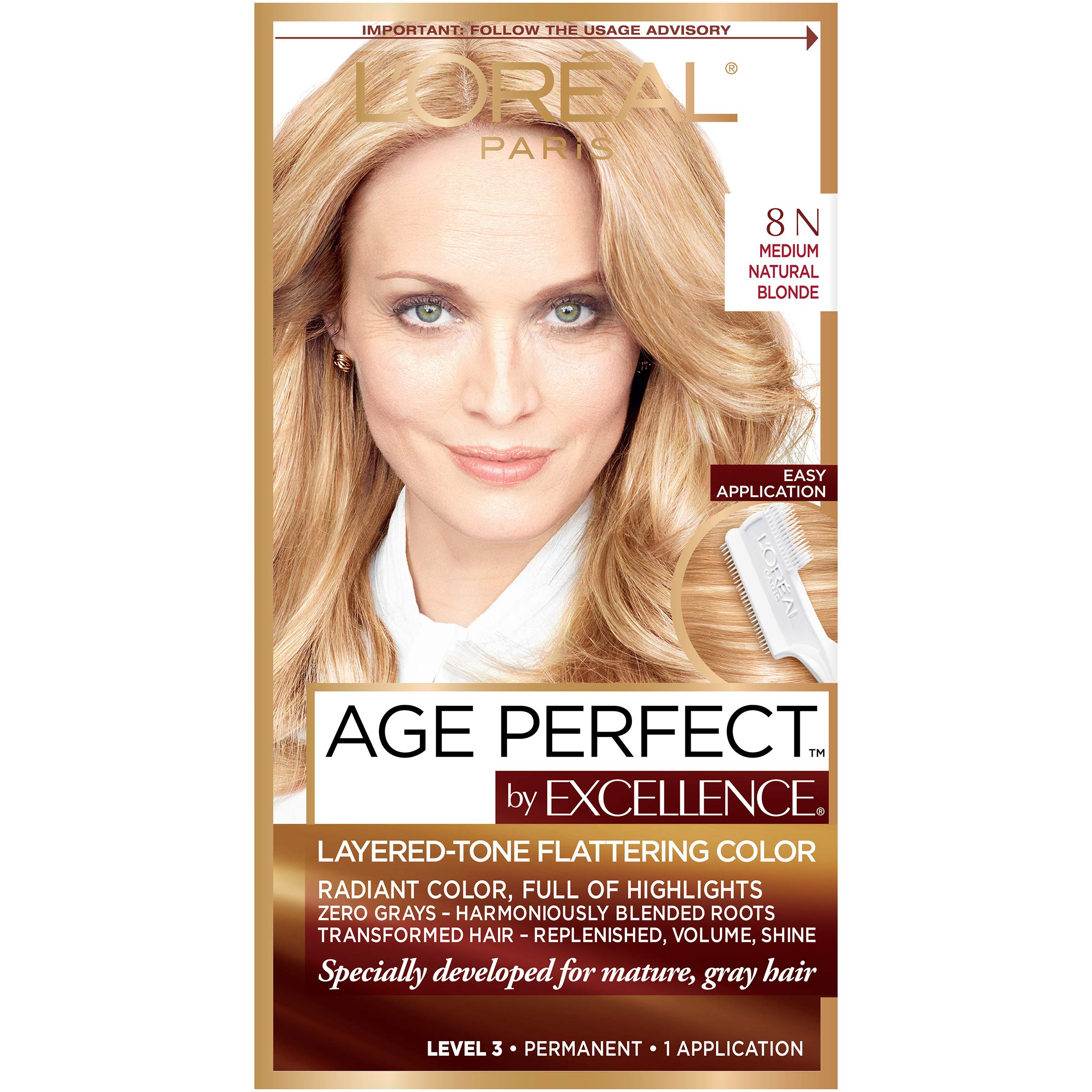 Foto 2 pulgar | Tinte De Pelo L'oreal Paris Excellence Age Perfect 8n Blonde - Venta Internacional.