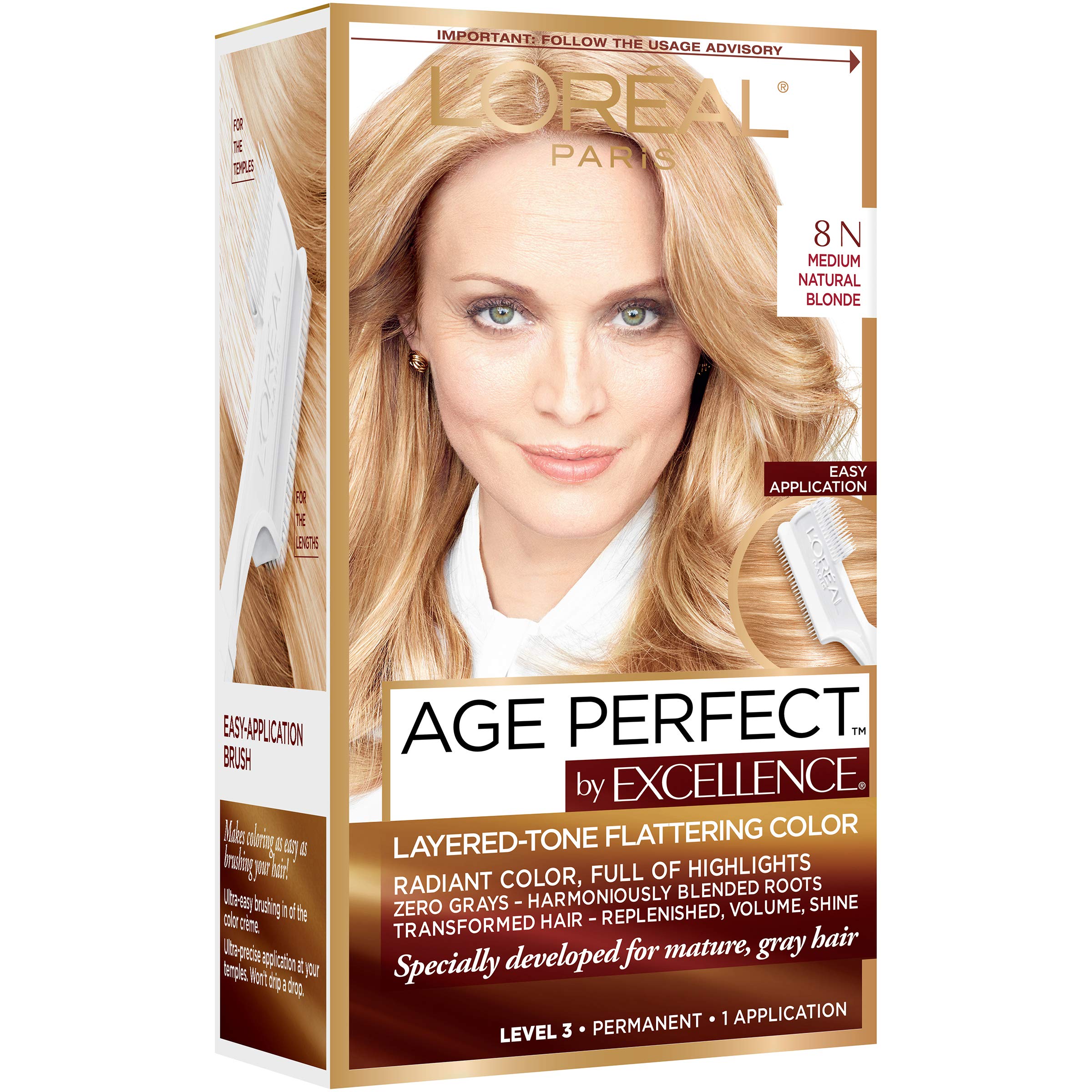 Foto 6 pulgar | Tinte De Pelo L'oreal Paris Excellence Age Perfect 8n Blonde - Venta Internacional.