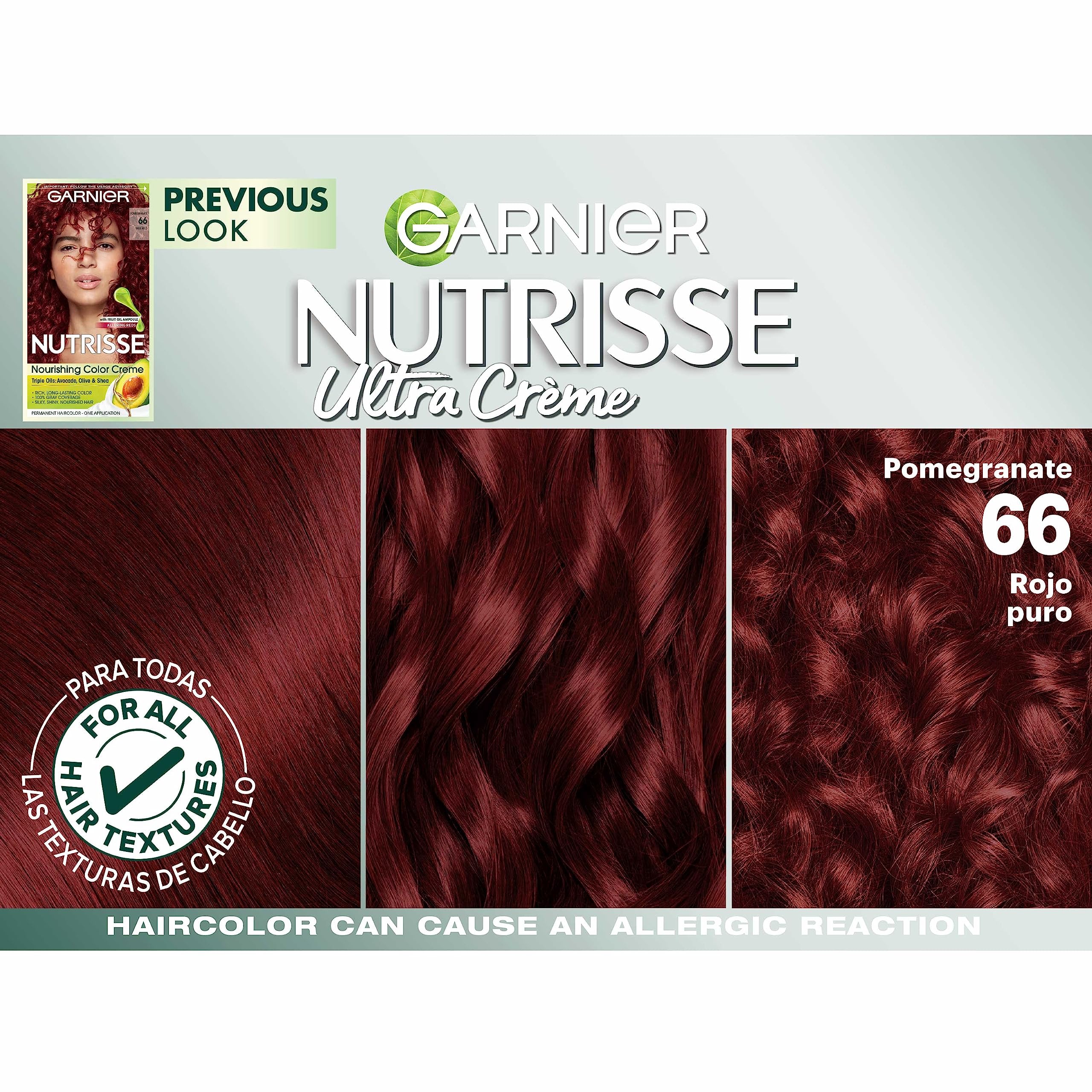 Foto 5 pulgar | Tinte Para El Cabello Garnier Nutrisse Nourishing Creme 66 True Red 2x - Venta Internacional.