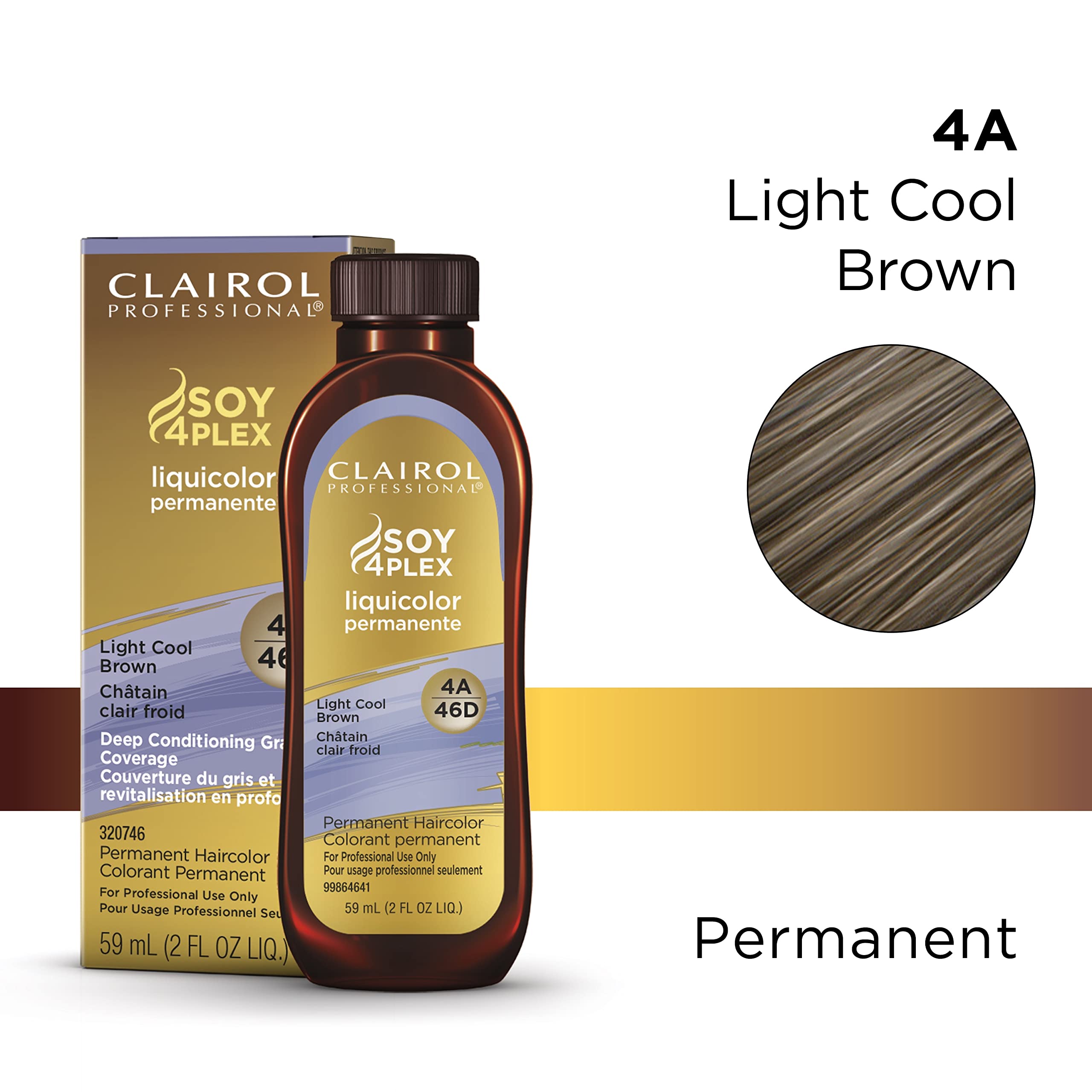 Foto 3 pulgar | Tinte De Pelo Clairol Professional Liquicolor 4a Castaño Claro Y Frío - Venta Internacional.