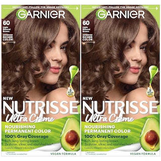 Foto 1 | Tinte Para El Cabello Garnier Nutrisse Nourishing Creme 60, Marrón Claro, 2 Veces - Venta Internacional.