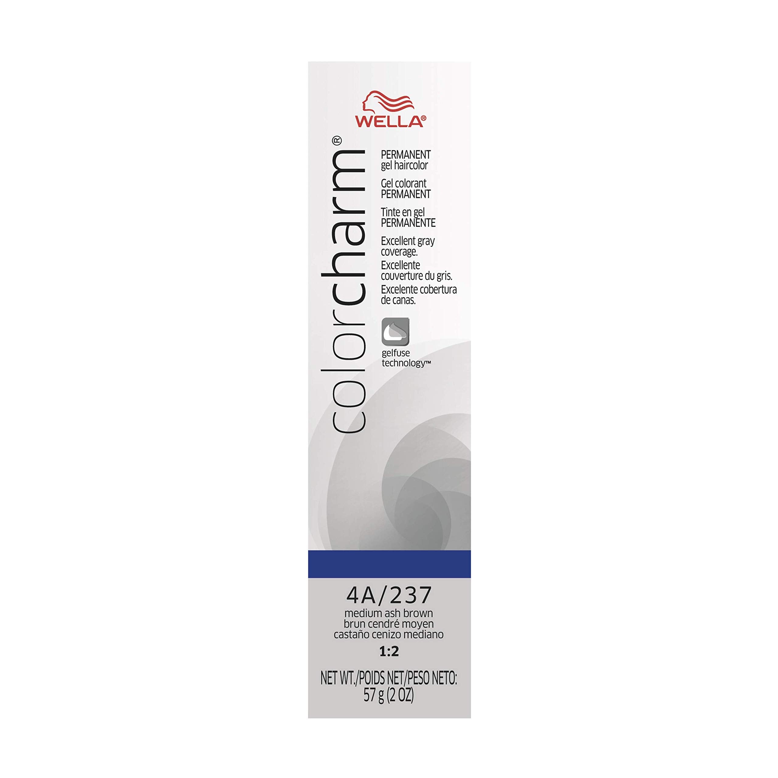 Gel Permanente Wella Color Charm 4a, Color Marrón Ceniza Medio - Venta Internacional. $486