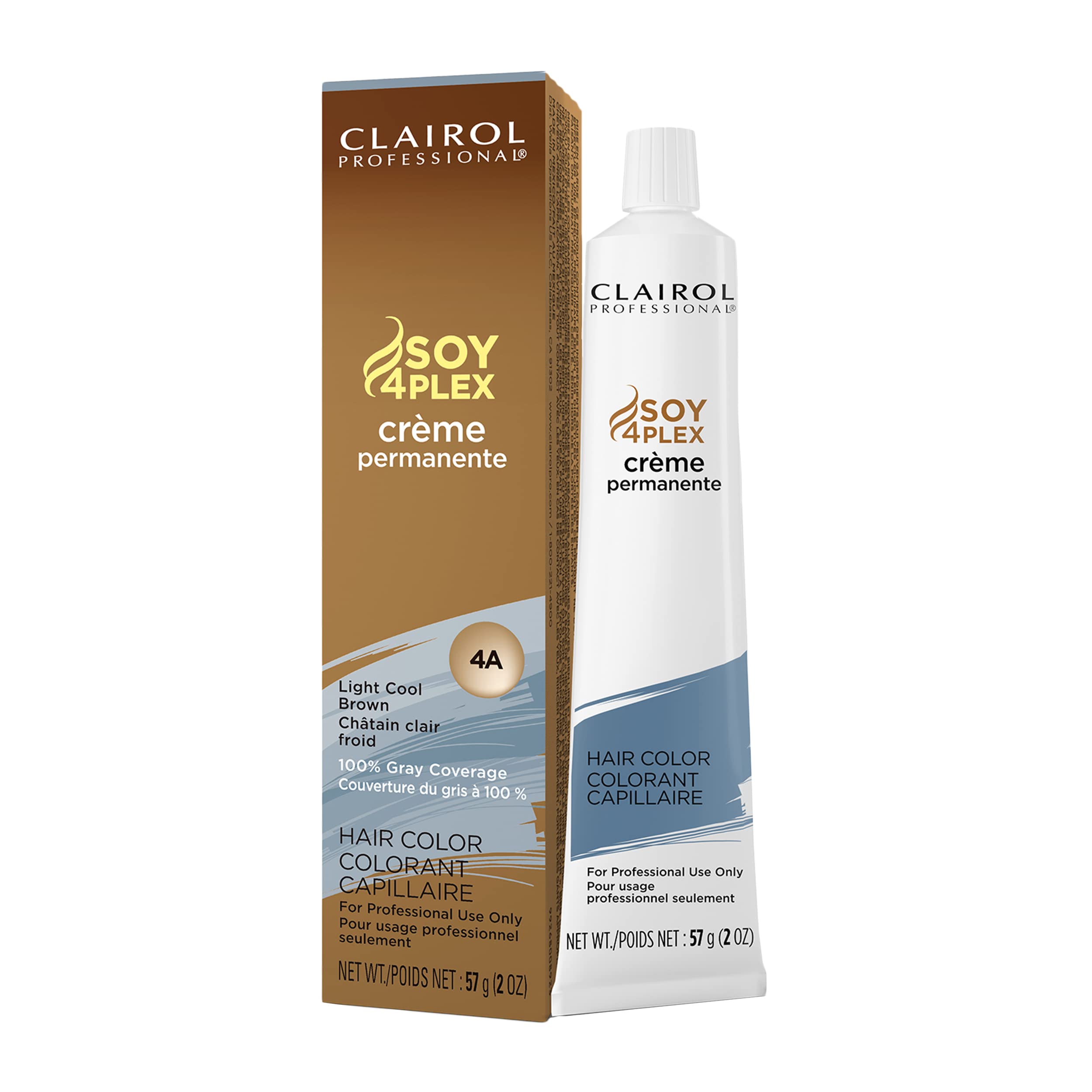 Foto 2 pulgar | Tinte Para El Cabello Clairol Professional Permanent Crème 4a, Marrón Claro Y Frío - Venta Internacional.