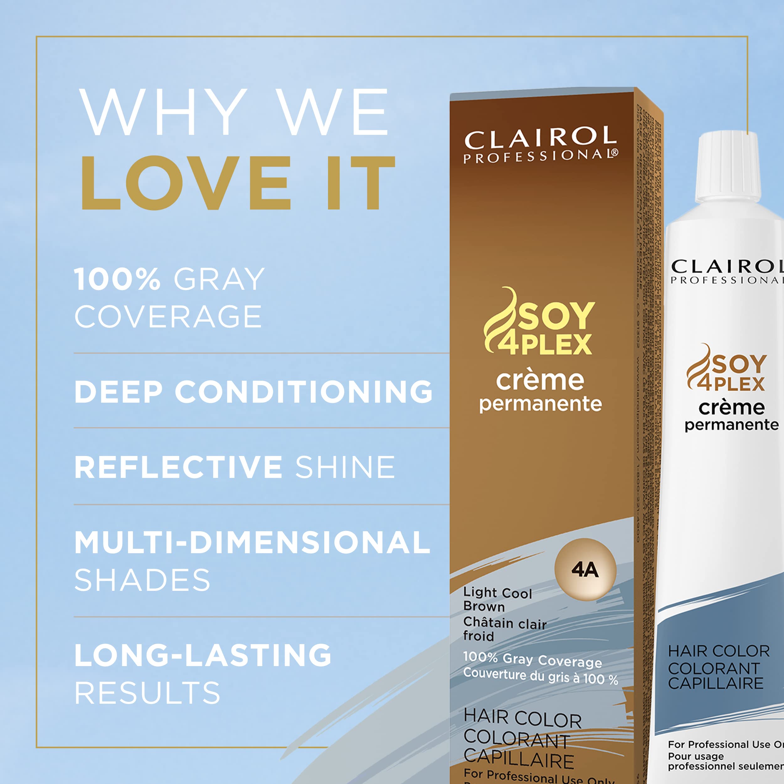 Foto 4 pulgar | Tinte Para El Cabello Clairol Professional Permanent Crème 4a, Marrón Claro Y Frío - Venta Internacional.