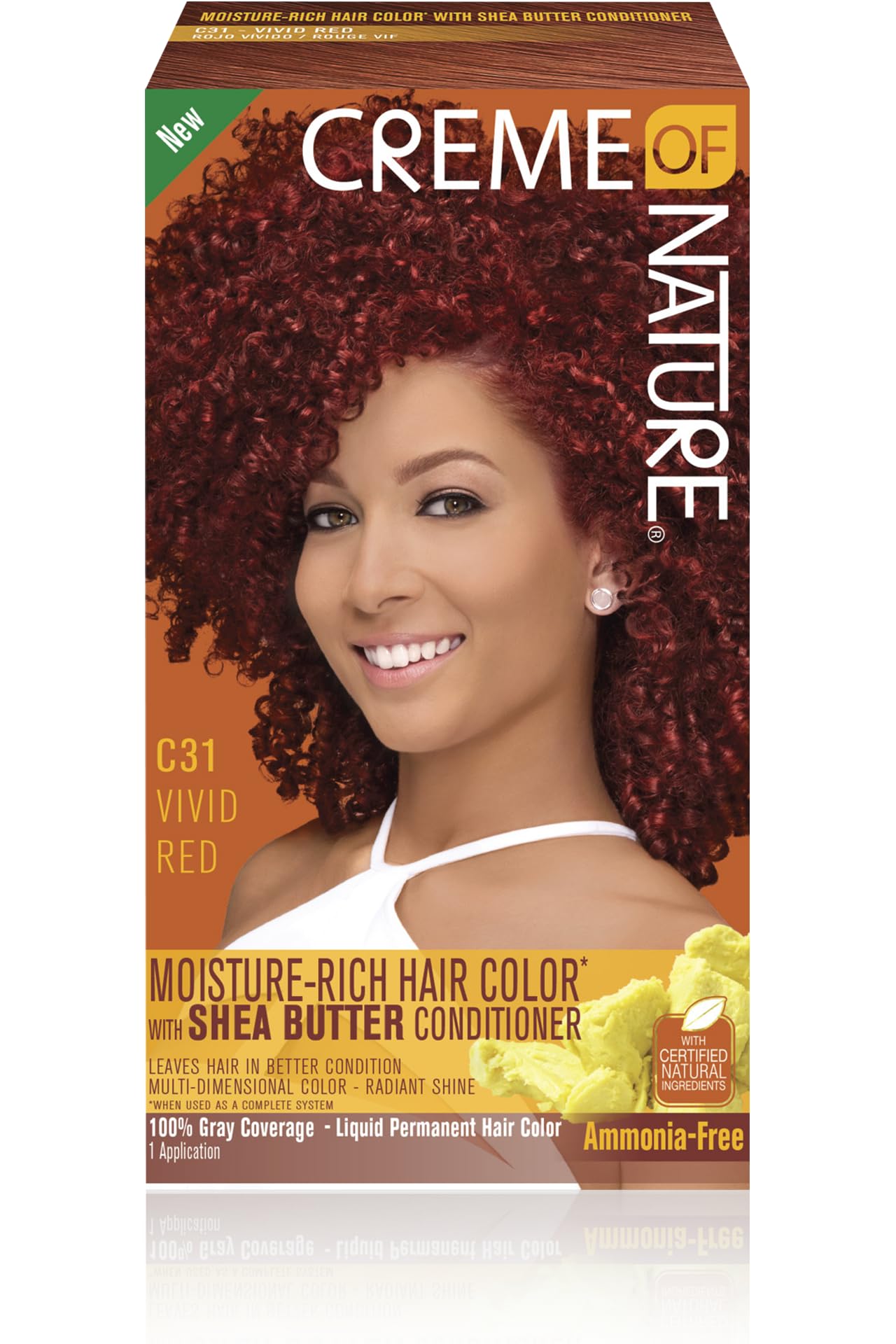 Kit De Coloración Para El Cabello Creme Of Nature Moisture Rich C31 Vivid Red - Venta Internacional.