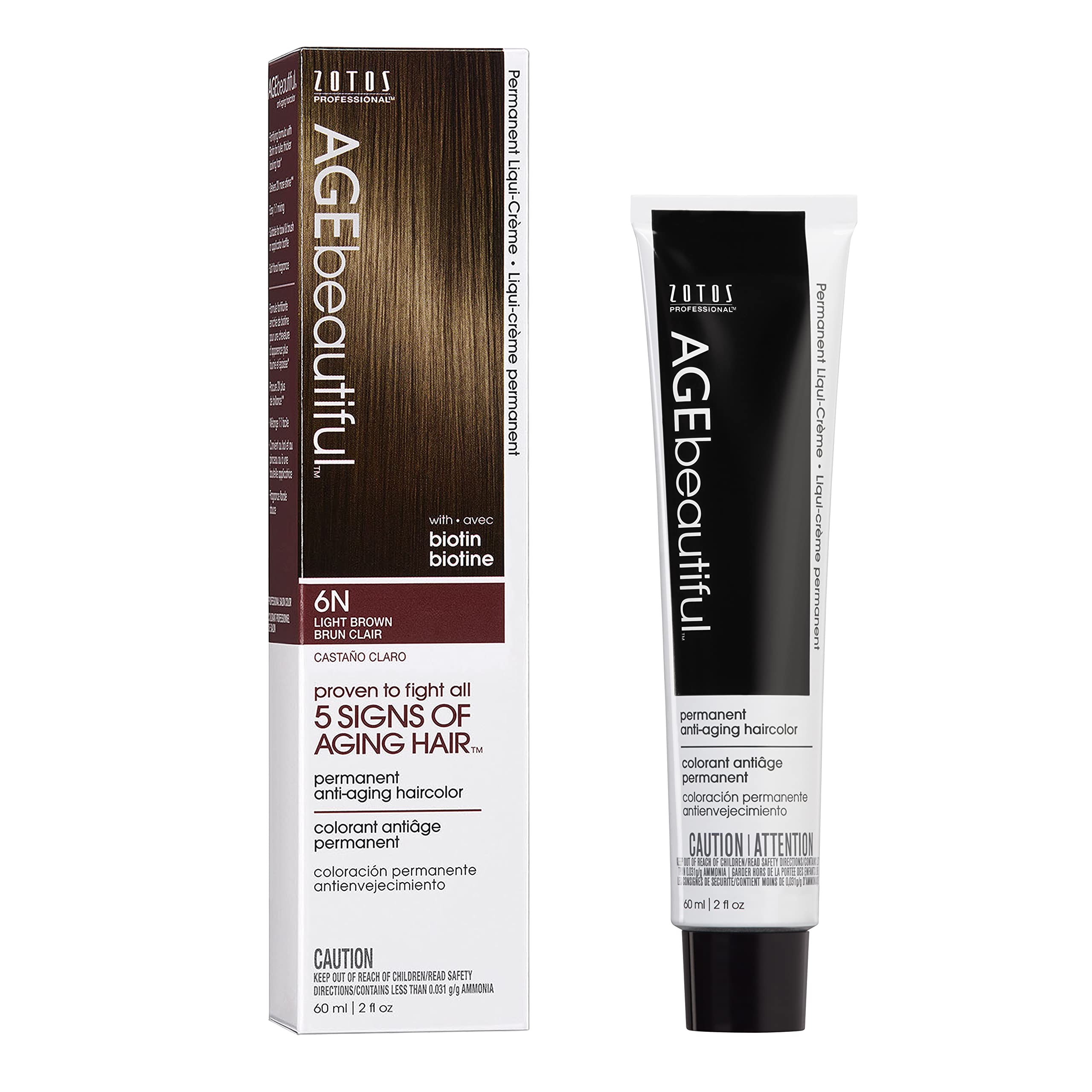 Tinte De Pelo Age Beautiful Liqui Creme 6n Castaño Claro - Venta Internacional.