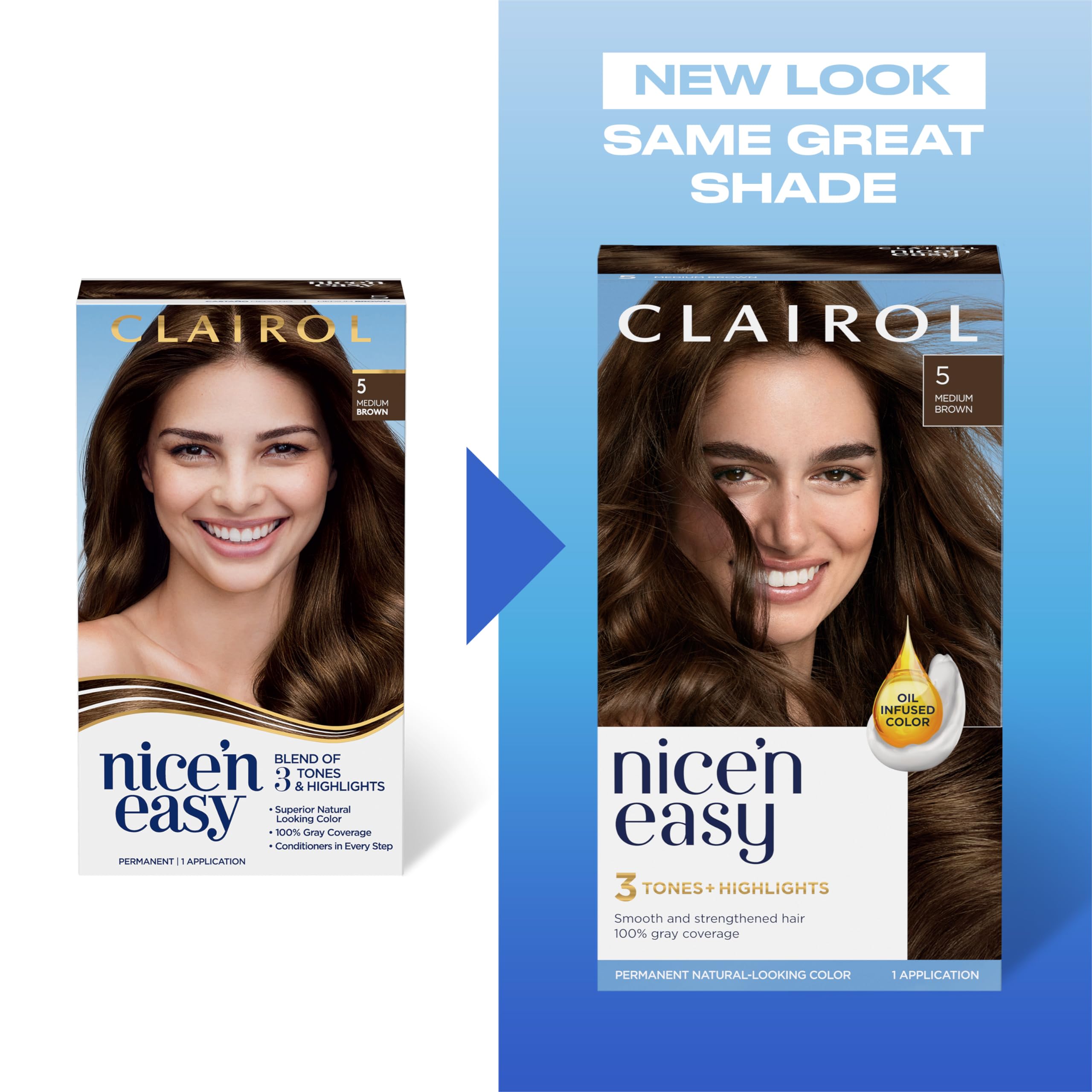 Foto 3 pulgar | Tinte De Pelo Clairol Nice'n Easy Crème 5r Medium Auburn X3 - Venta Internacional.