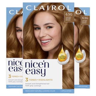 Foto 1 | Tinte Para El Cabello Clairol Nice'n Easy, 6.5 G, Marrón Dorado Más Claro X3 - Venta Internacional.