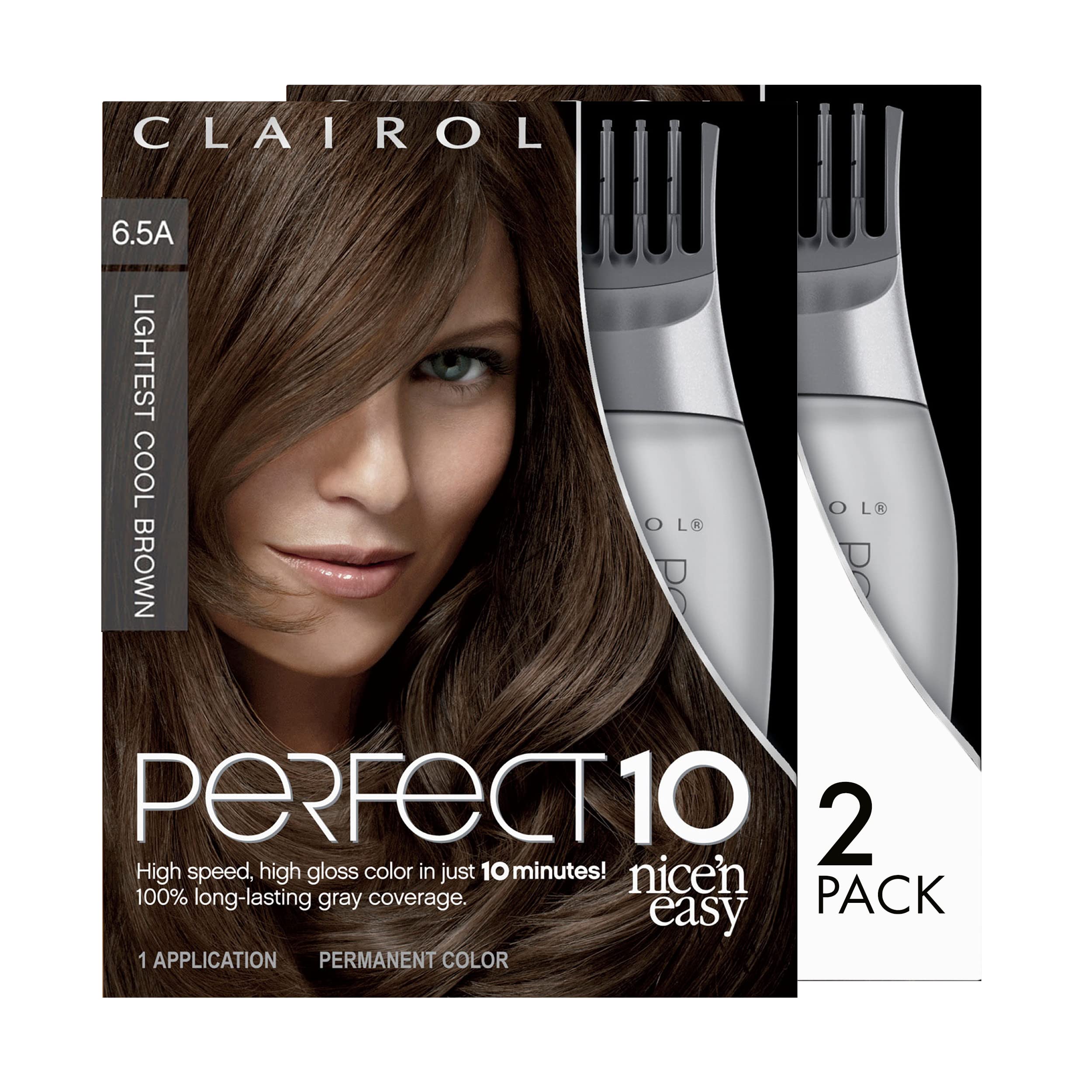 Foto 2 pulgar | Tinte Para El Cabello Clairol Nice'n Easy Perfect 10, 6.5 A, Marrón Frío Más Claro - Venta Internacional.