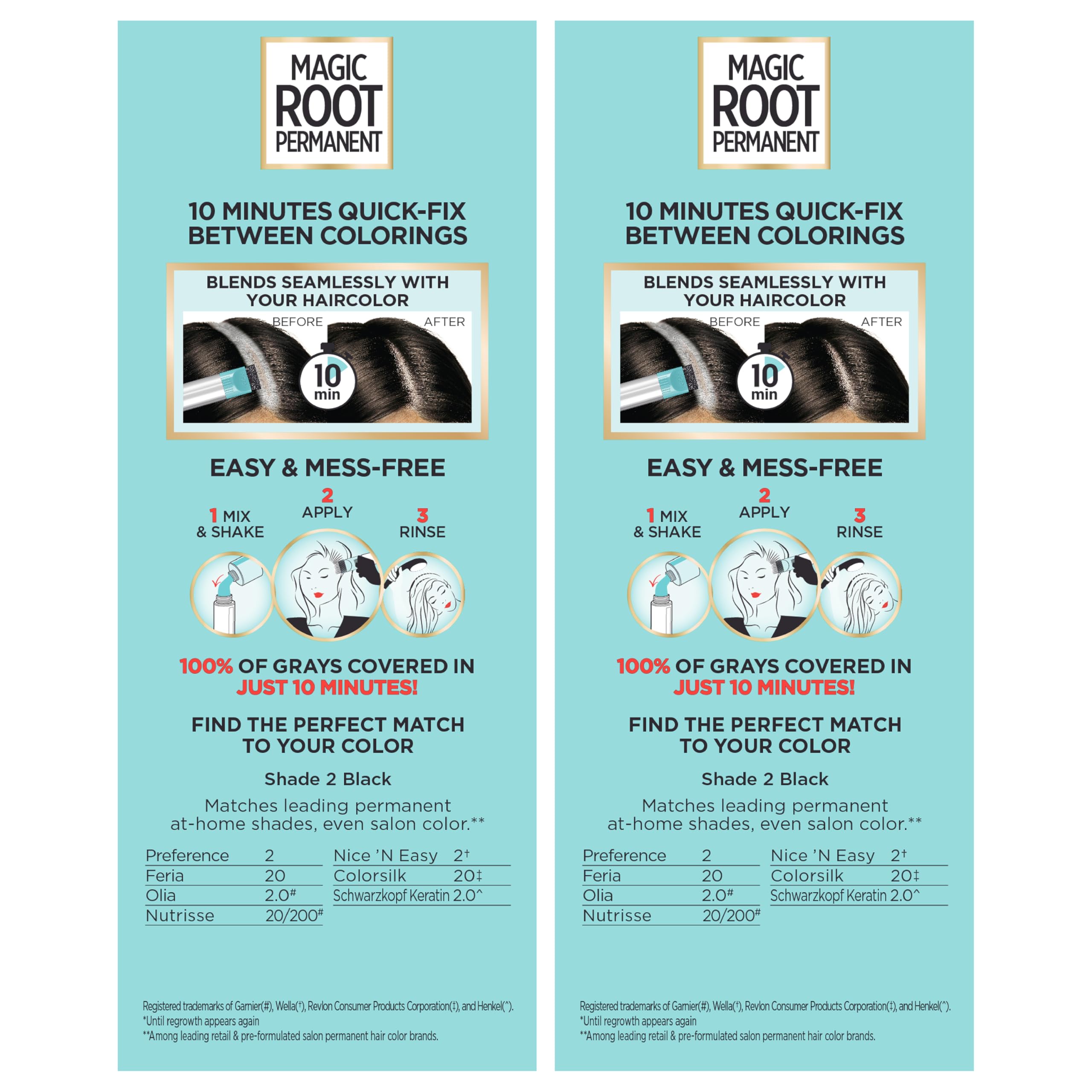Foto 7 | Tinte De Pelo L'oréal Paris Root Rescue Black 2, Paquete De 2 - Venta Internacional.