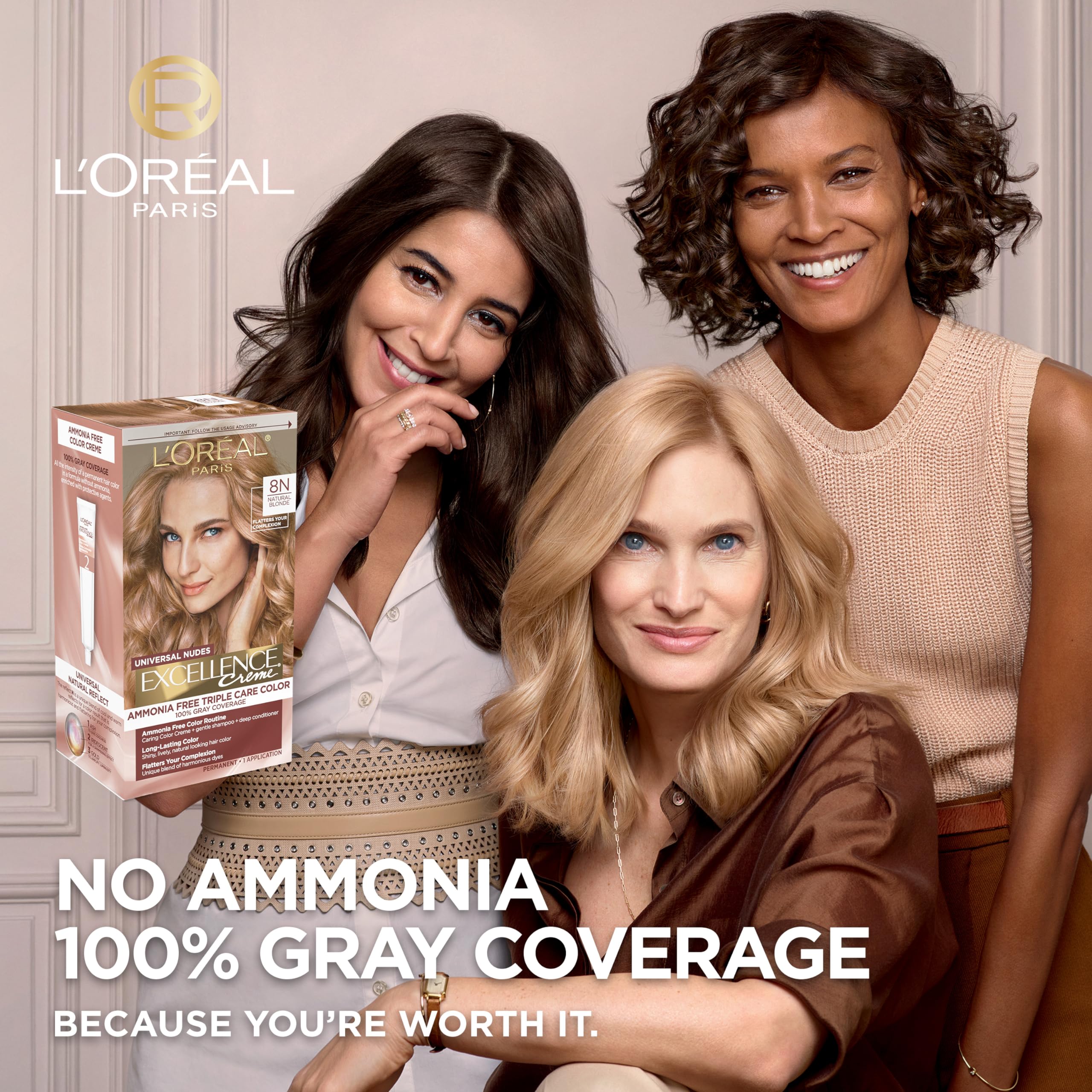 Foto 2 | Tinte Para El Cabello L'oréal Paris Excellence Universal Nudes 8n Blonde - Venta Internacional.