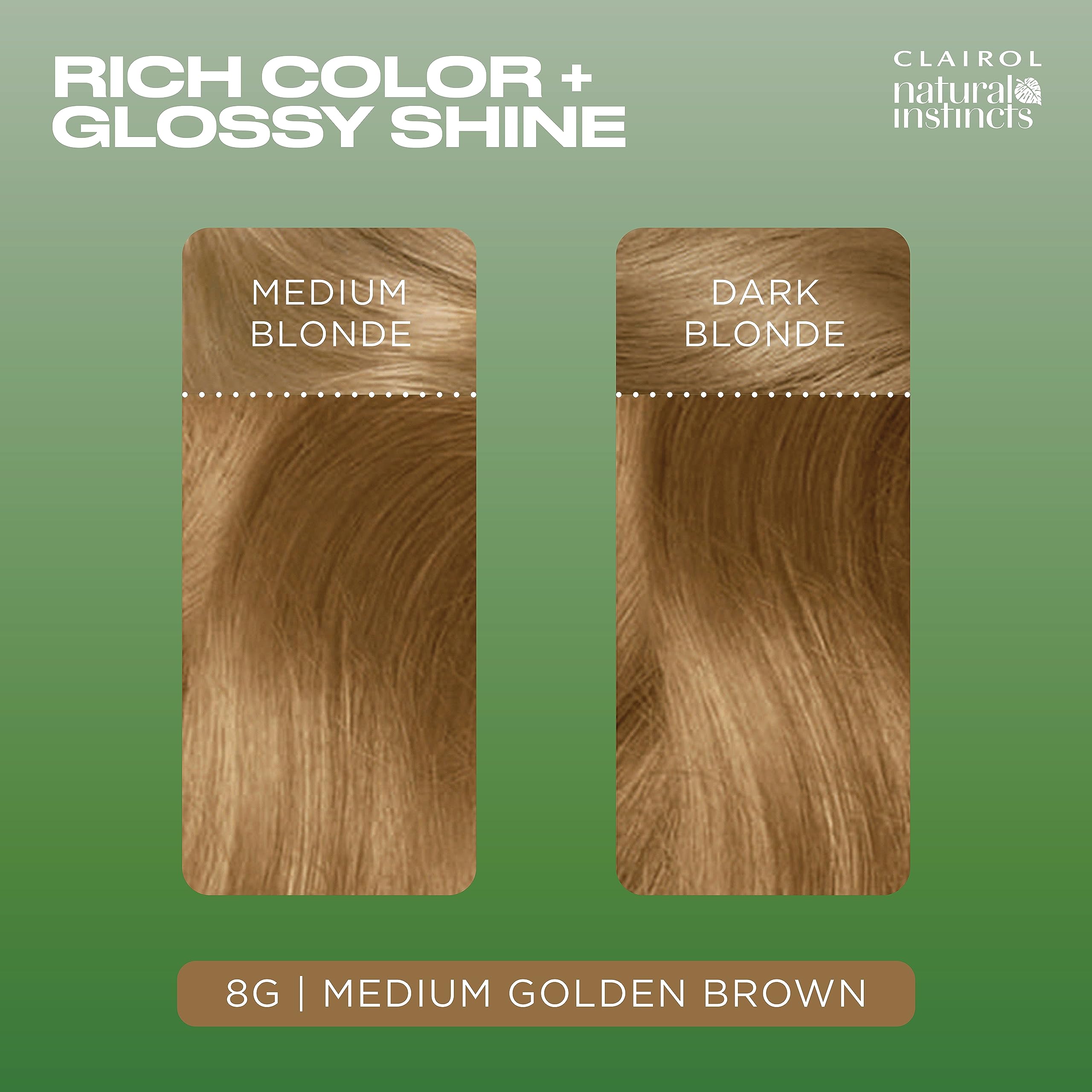 Foto 5 pulgar | Tinte Para El Cabello Clairol Natural Instincts 8g Medium Golden Blonde X3 - Venta Internacional.