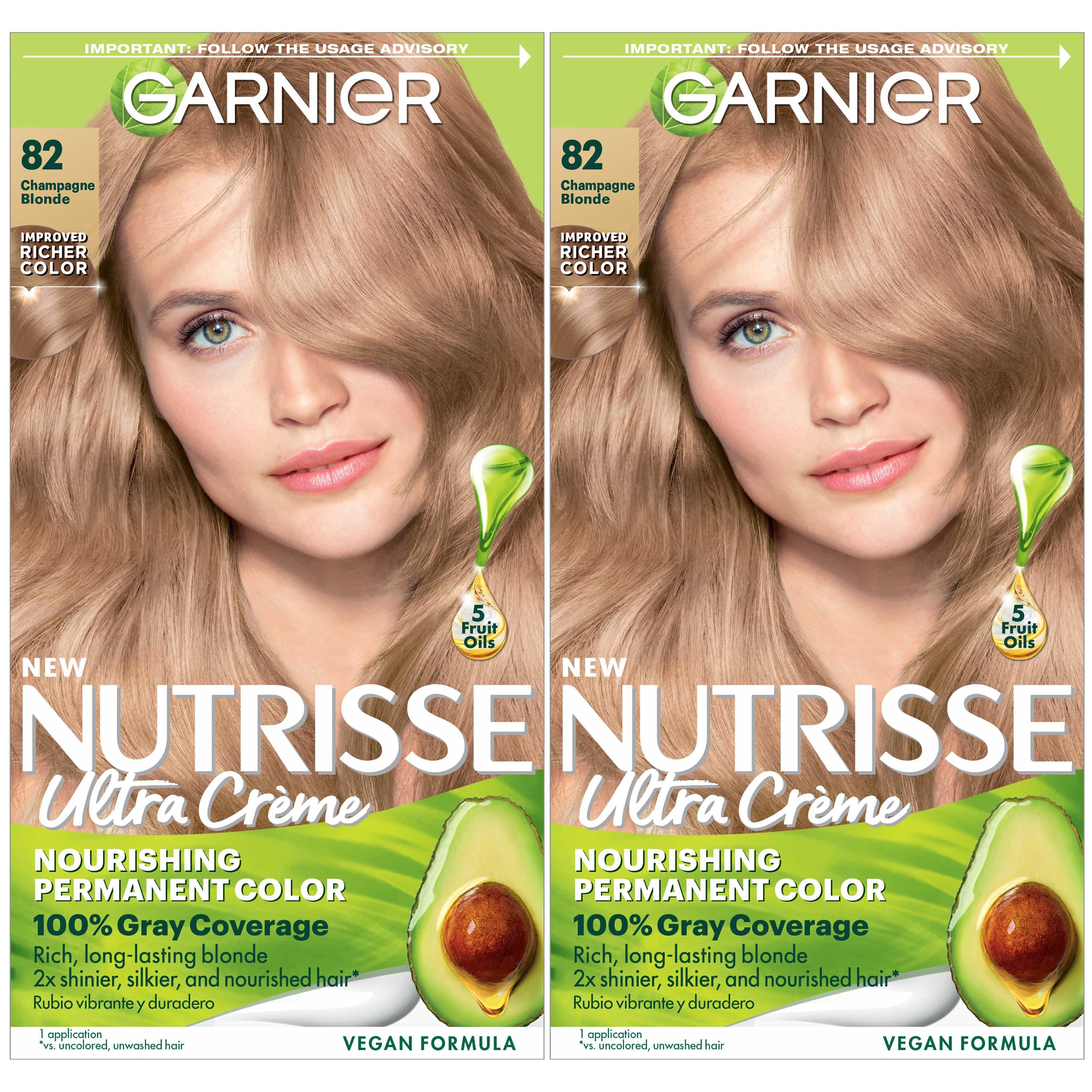 Tinte Para El Cabello Garnier Nutrisse Nourishing Creme 82 Champagne Blonde - Venta Internacional.