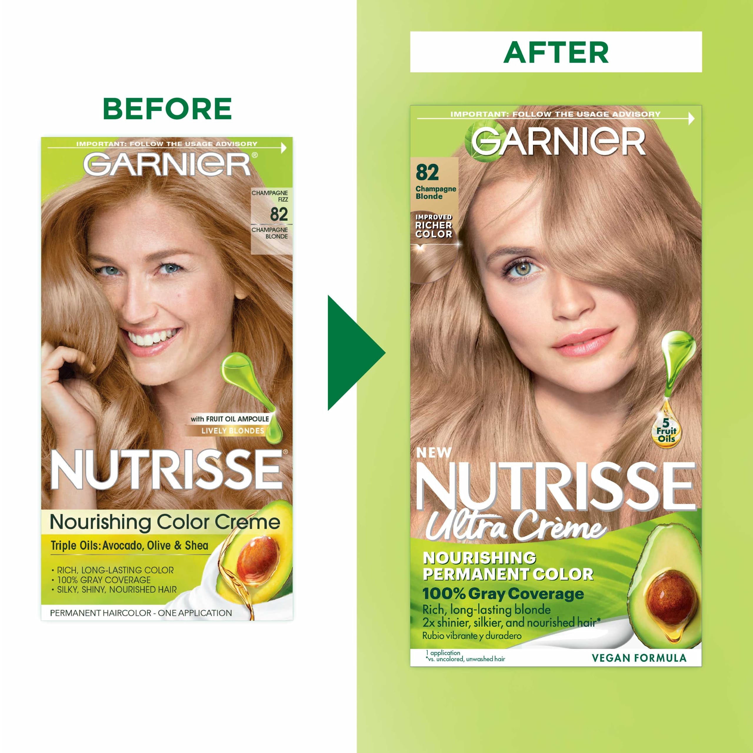 Foto 3 pulgar | Tinte Para El Cabello Garnier Nutrisse Nourishing Creme 82 Champagne Blonde - Venta Internacional.