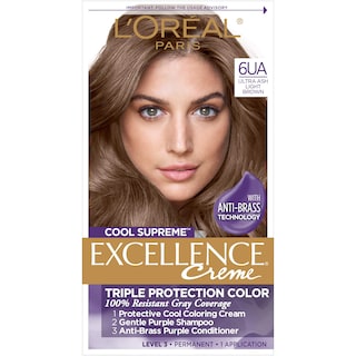 Foto 1 | Tinte De Pelo L'oreal Paris Cool Supreme 6ua Ash Ultra Light Brown - Venta Internacional.
