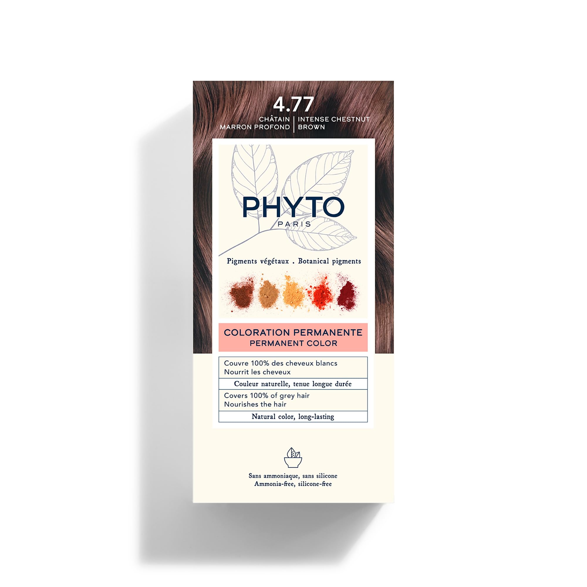 Foto 2 pulgar | Tinte Para El Cabello Phyto Phytocolor Permanent 4.77 Intense Chestnut - Venta Internacional.