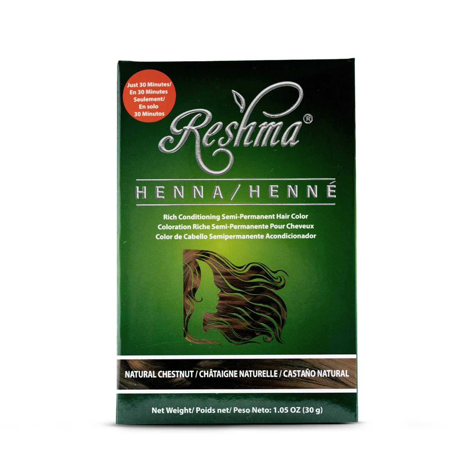 Foto 2 pulgar | Tinte De Pelo Con Henna Reshma Beauty, 30 Minutos, Castaño, 100 Ml - Venta Internacional.