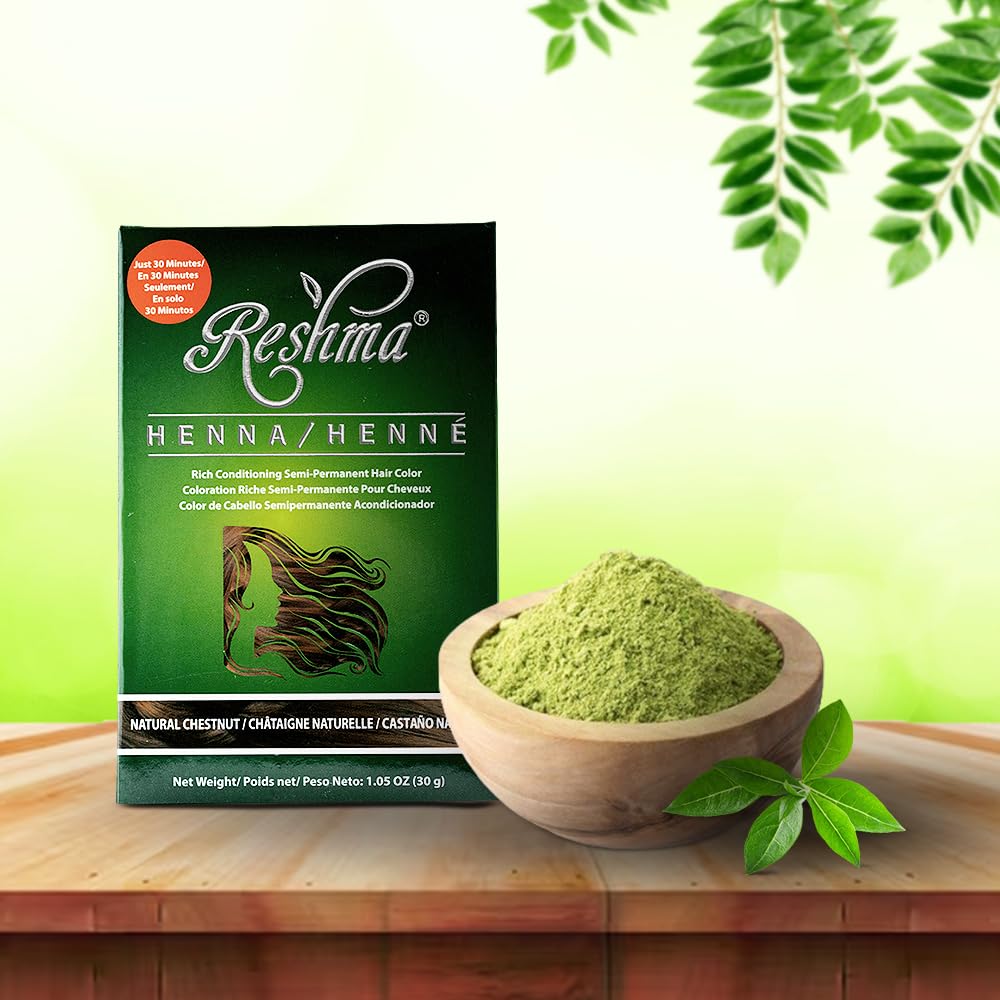 Foto 2 | Tinte De Pelo Con Henna Reshma Beauty, 30 Minutos, Castaño, 100 Ml - Venta Internacional.
