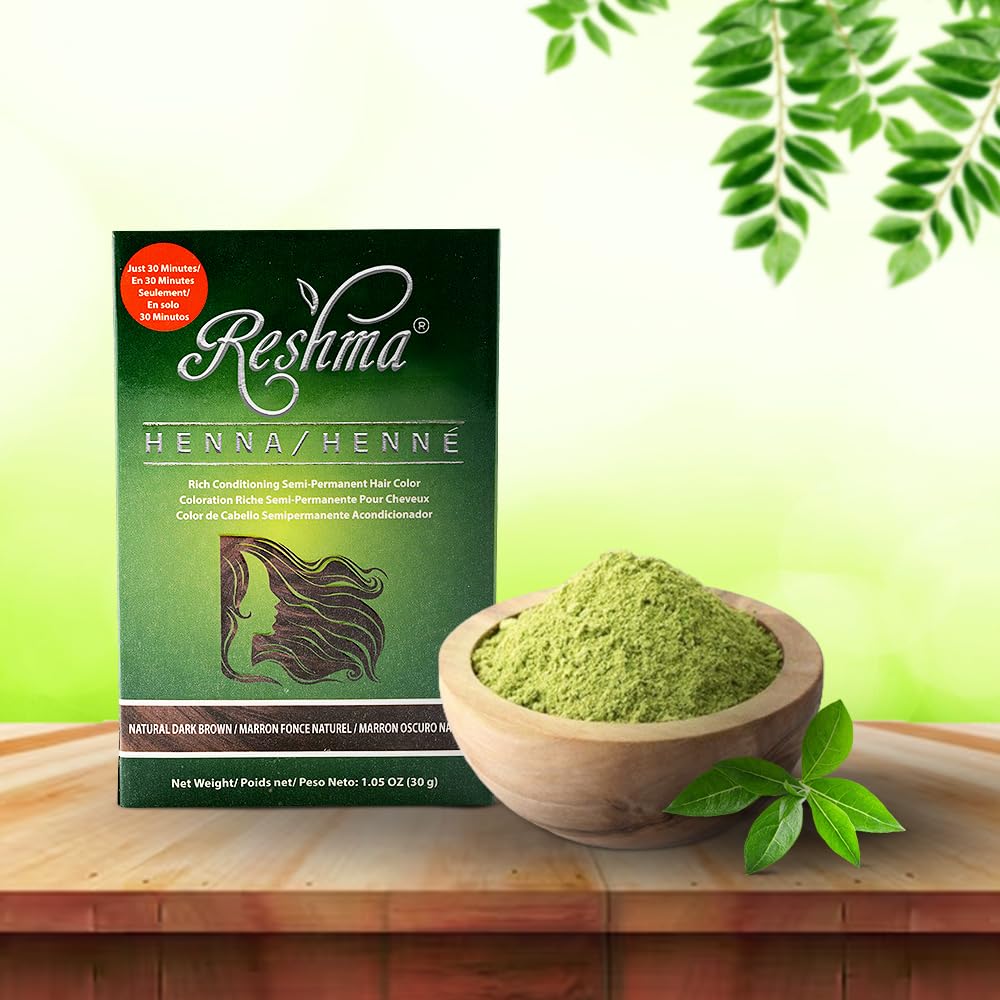 Foto 3 pulgar | Tinte De Pelo Con Henna Reshma Beauty, 30 Minutos, Marrón Oscuro - Venta Internacional.