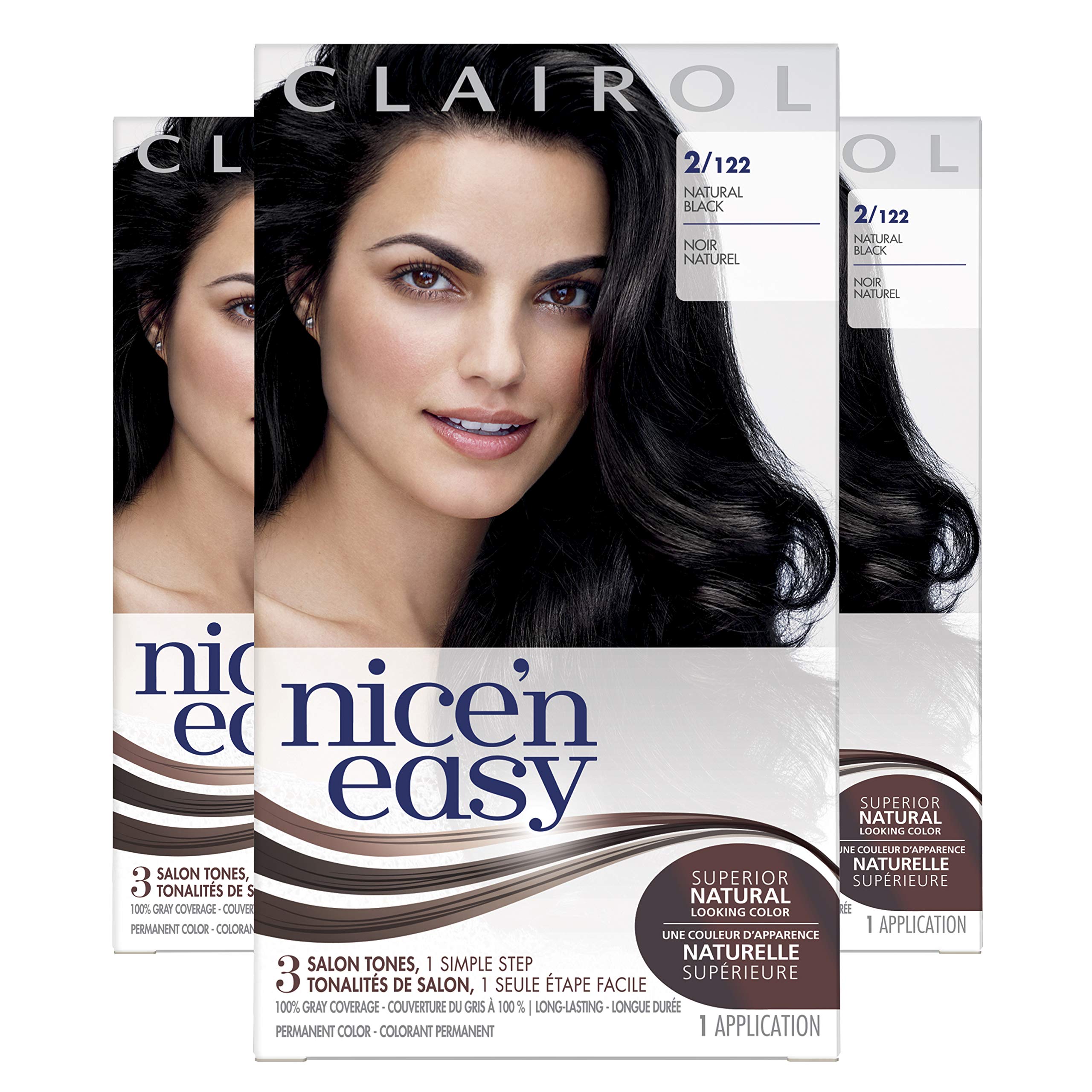 Foto 2 pulgar | Tinte Para El Cabello Clairol Nice'n Easy Liquid Permanent, 2 Unidades, Color Negro, 3 Unidades - Venta Internacional.