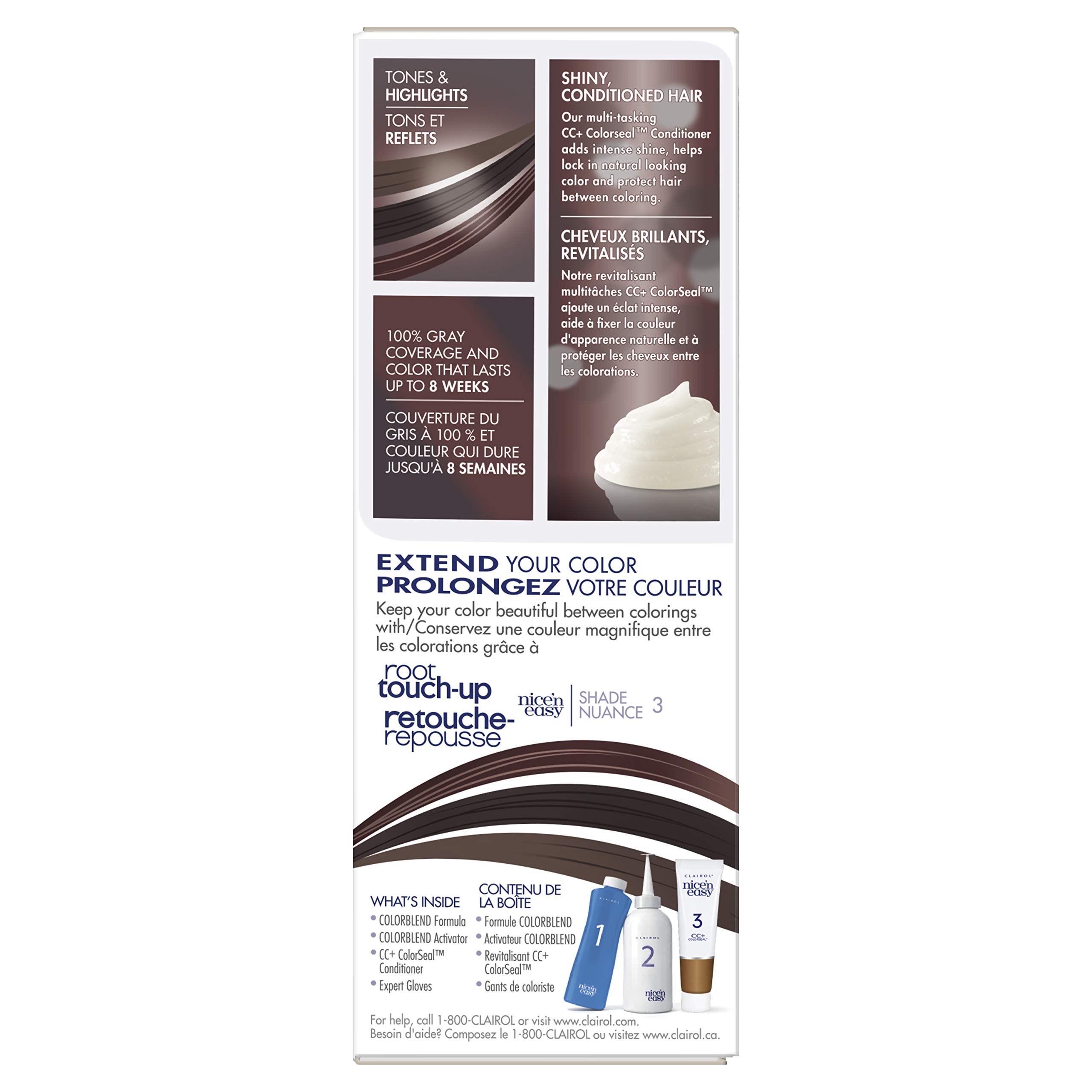 Foto 8 pulgar | Tinte Para El Cabello Clairol Nice'n Easy Liquid Permanent, 2 Unidades, Color Negro, 3 Unidades - Venta Internacional.
