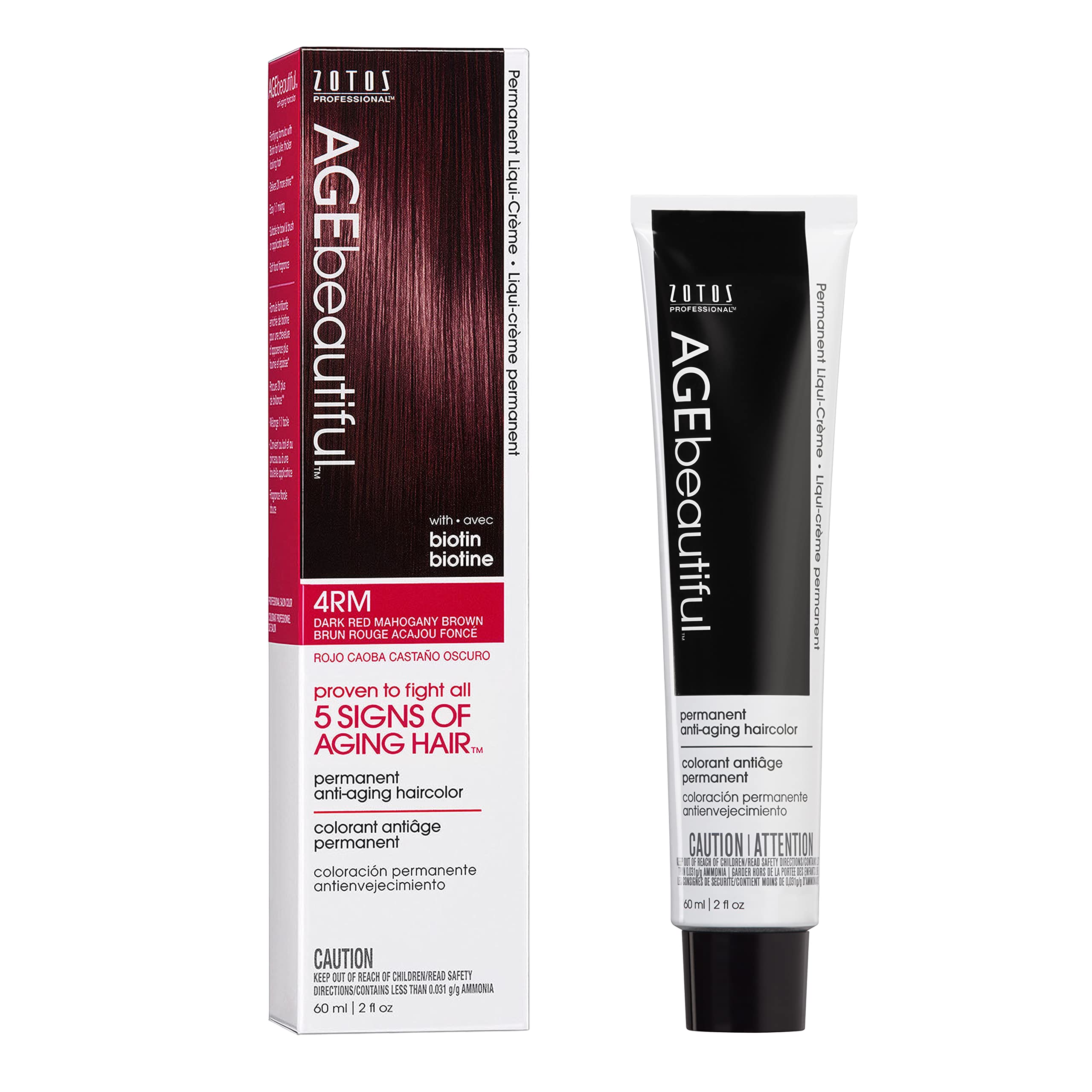 Color De Pelo Age Beautiful Liqui Creme 4rm, Rojo Oscuro, Caoba - Venta Internacional.