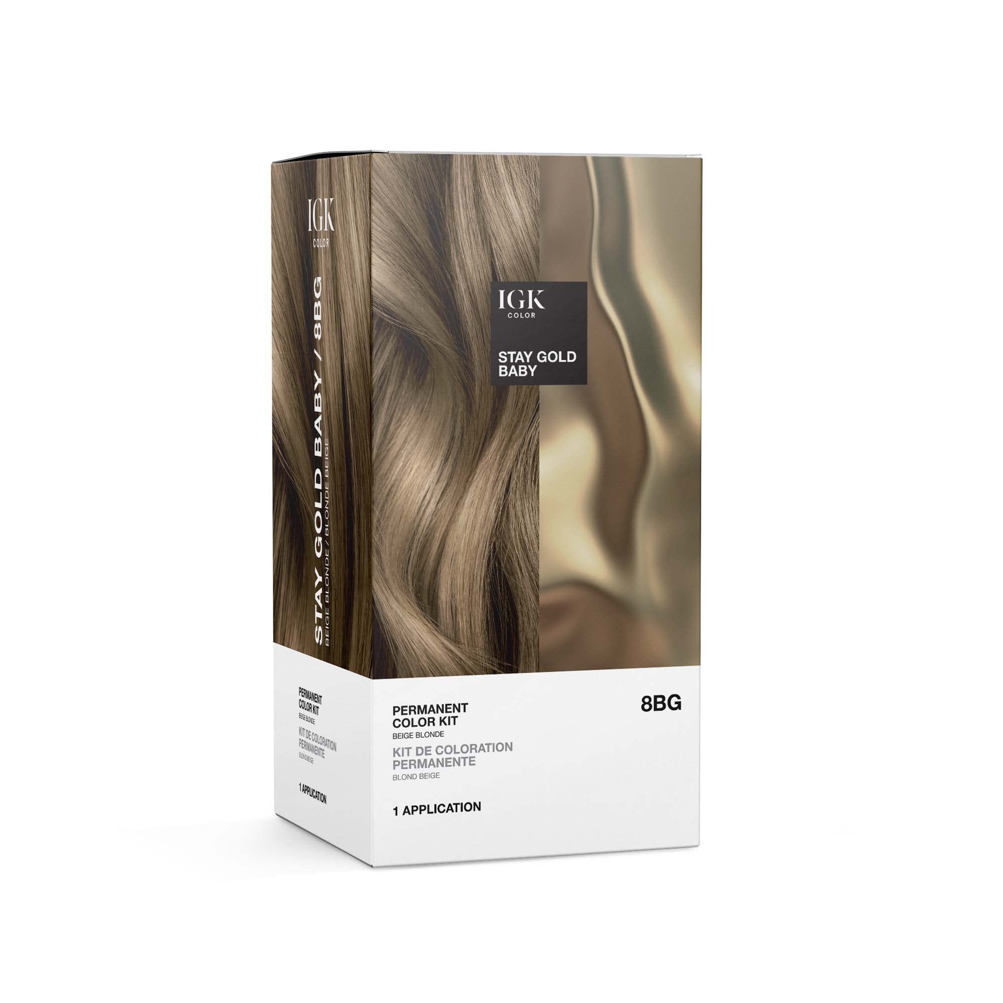 Kit De Coloración De Cabello Igk Stay Gold Baby Beige Blonde 8bg 140 Ml - Venta Internacional.