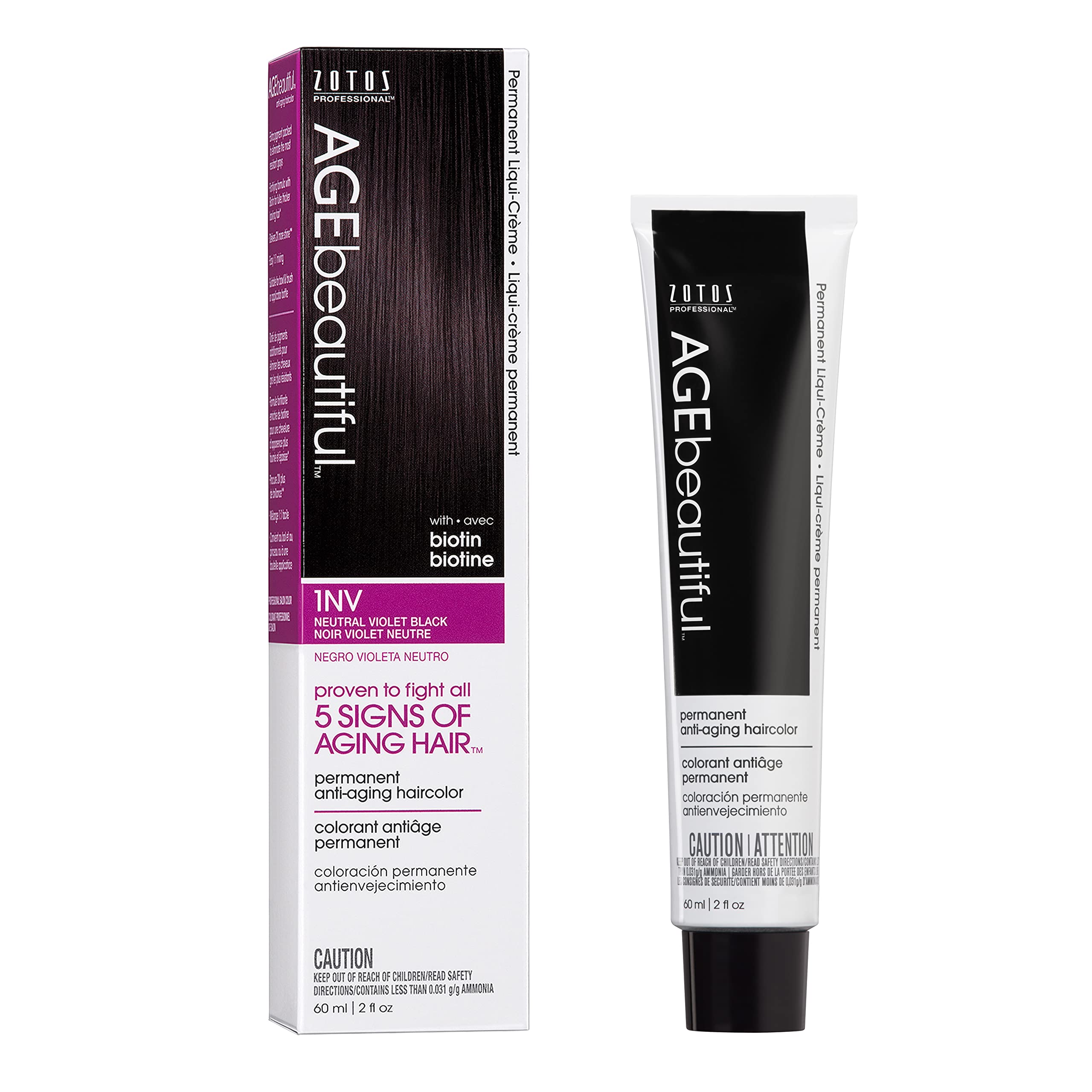 Color De Cabello Age Beautiful Crema Líquida Permanente 1nv Neutral - Venta Internacional.