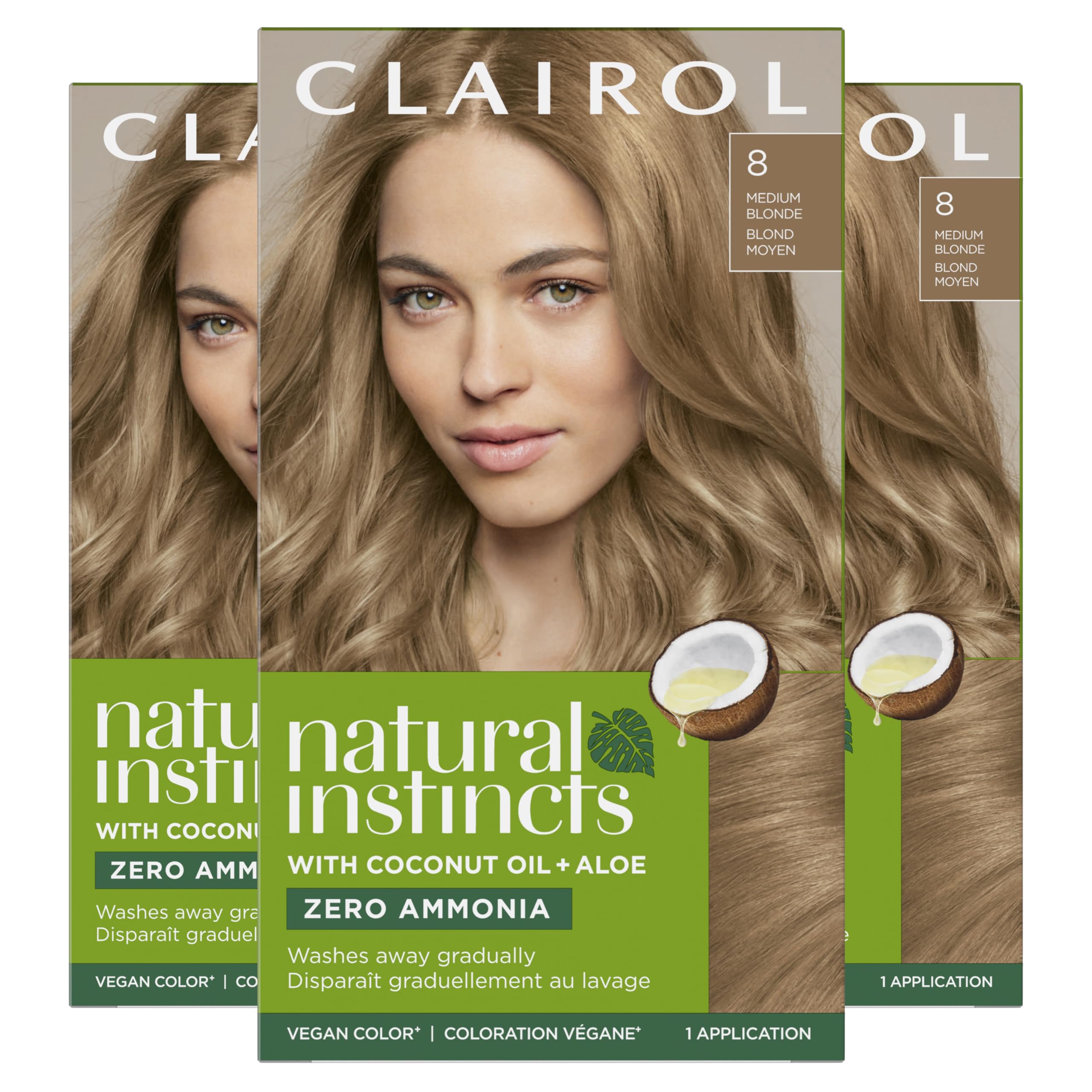 Foto 2 pulgar | Tinte Para El Cabello Clairol Natural Instincts Demi-permanent 8 Rubio Medio - Venta Internacional.