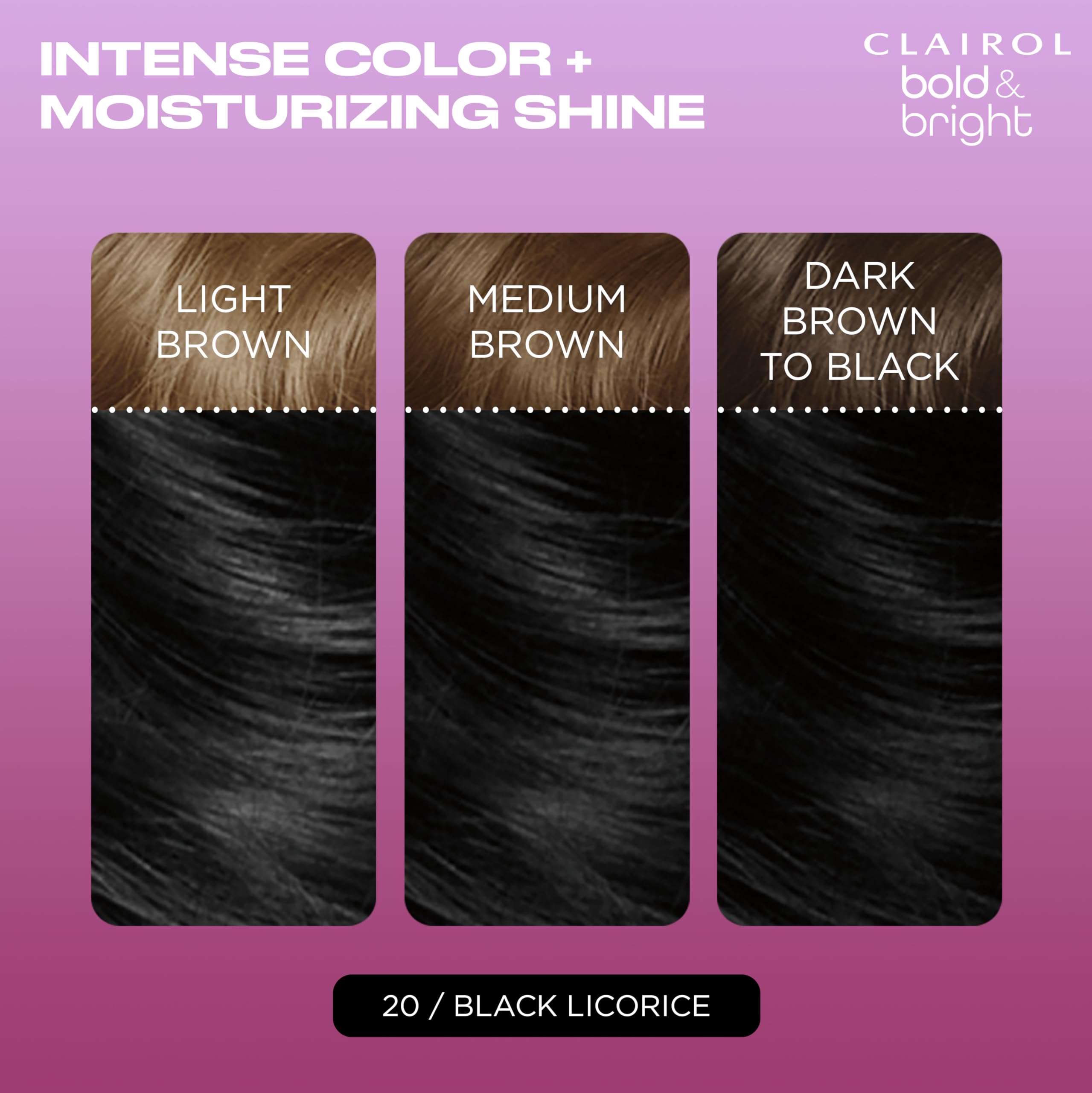 Foto 4 pulgar | Tinte Para El Cabello Clairol Bold & Bright Permanent 20 Black Licorice X2 - Venta Internacional.